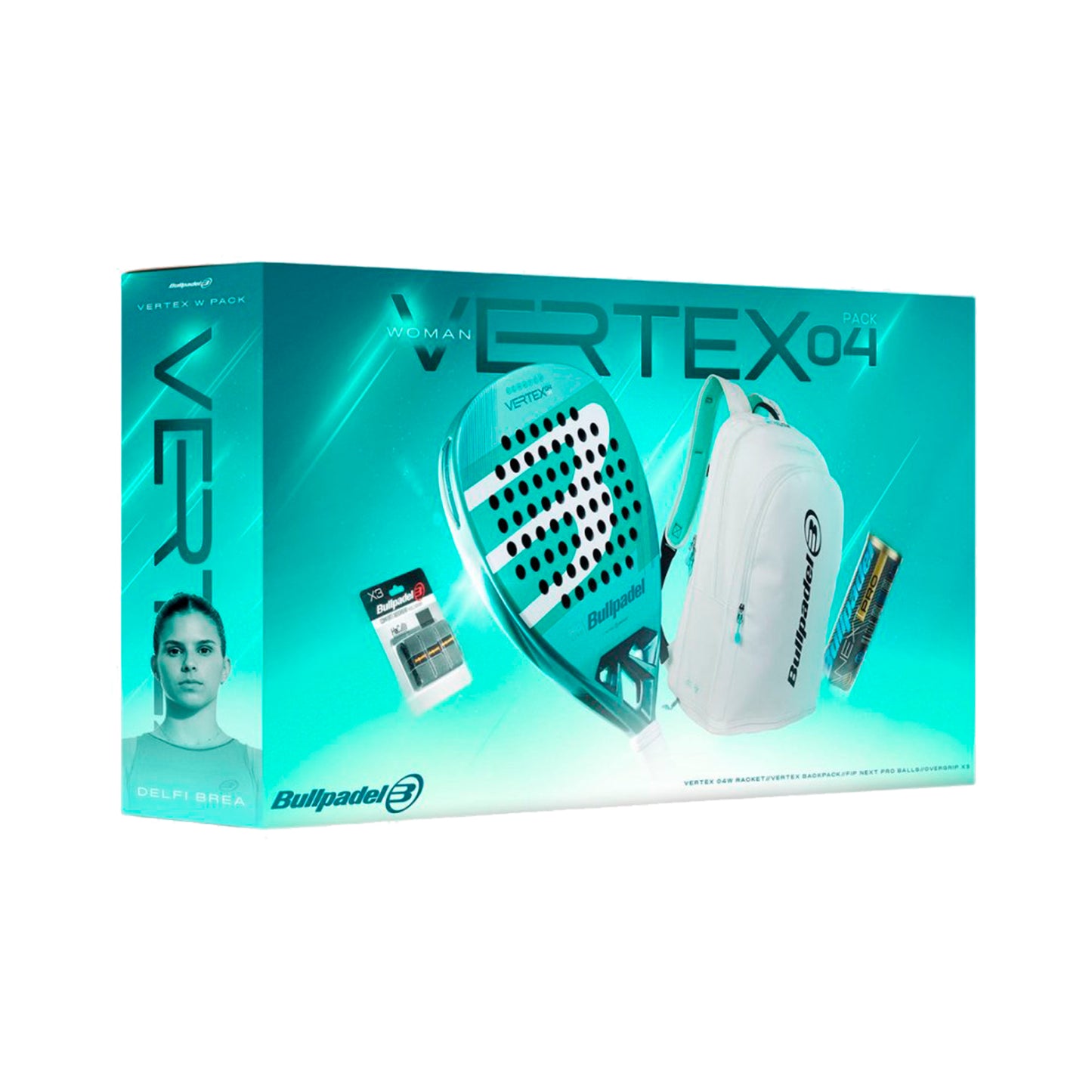 Bullpadel Vertex 04 Pack Woman Ketcherpakke Padel Plus rygsæk-hvid