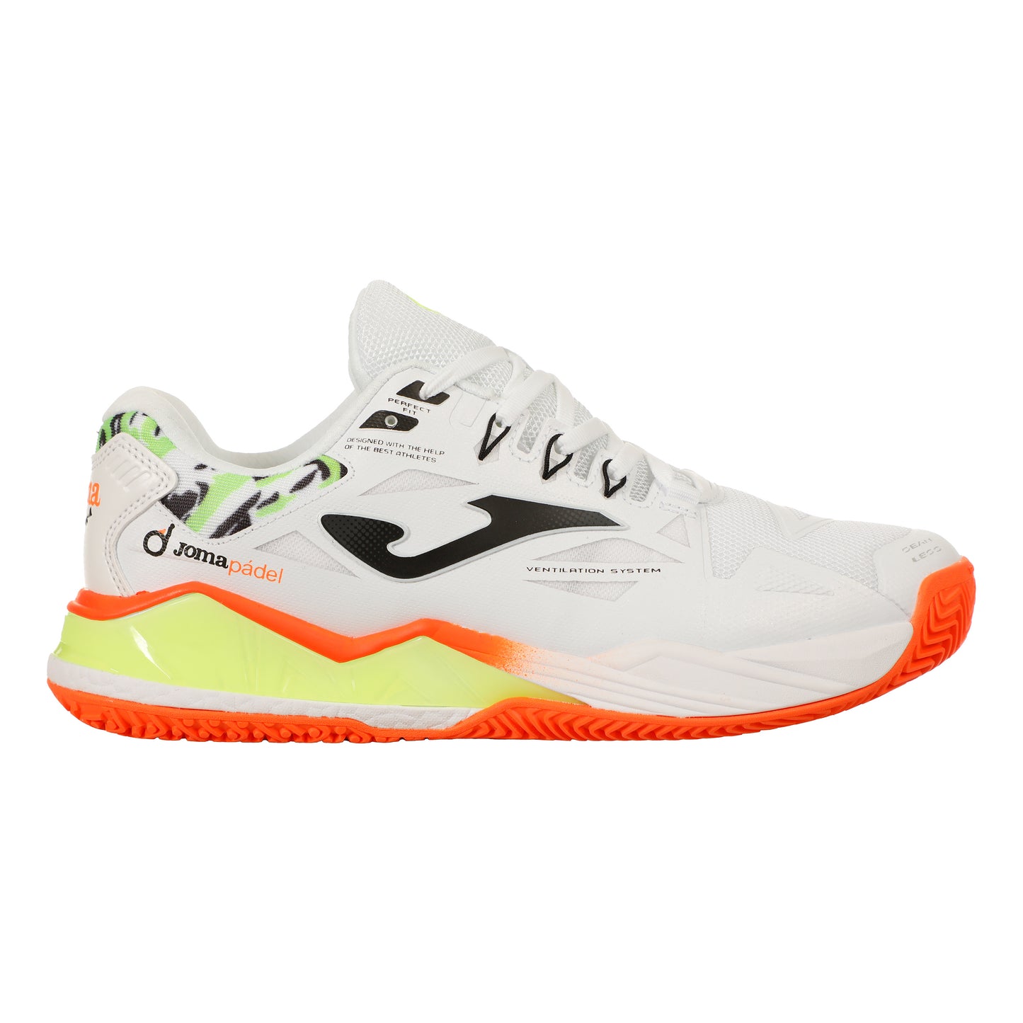Joma Spin Padelsko Herrer - hvid, orange