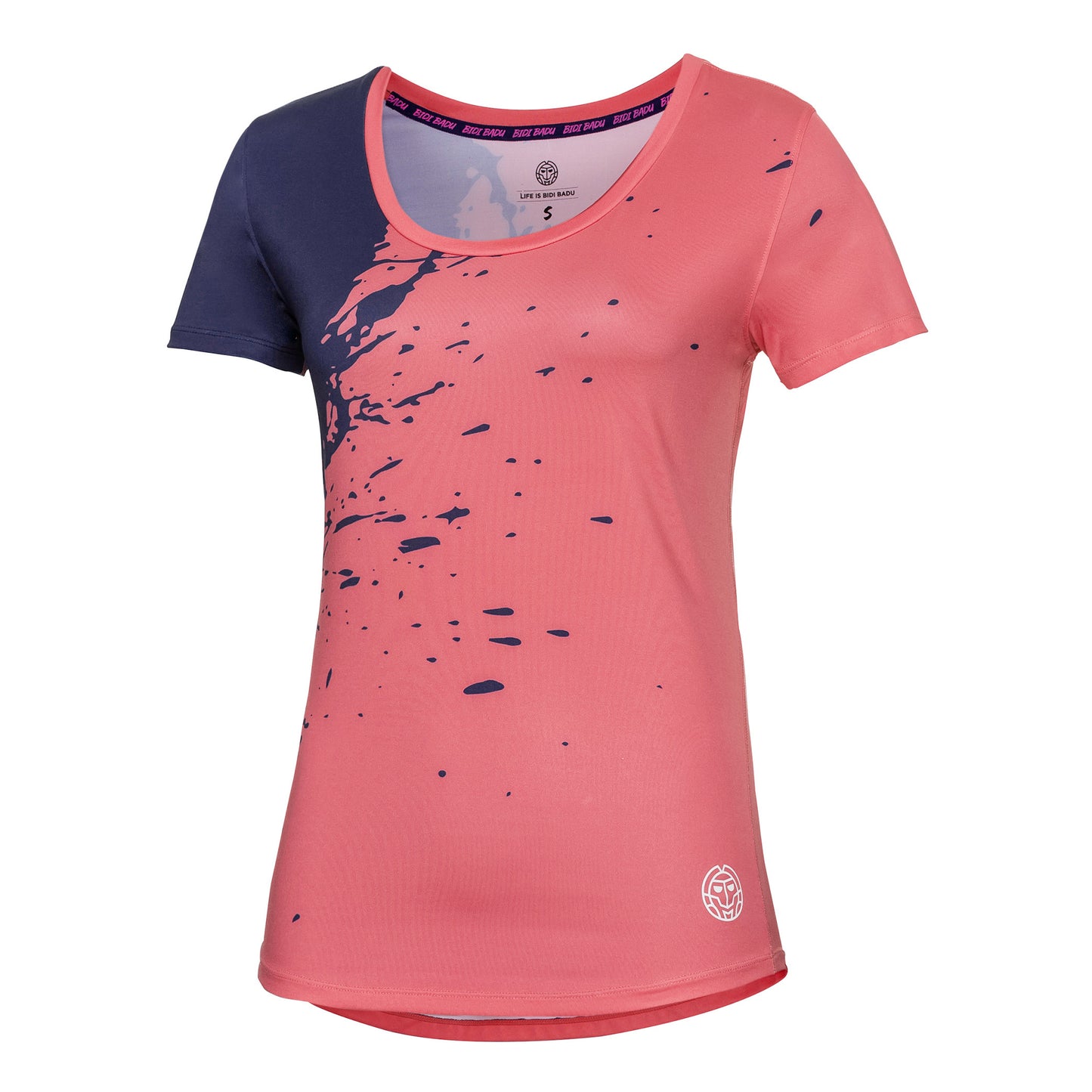 BIDI BADU Amari Tech Round-Neck T-shirt Damer - koral, mørkeblå