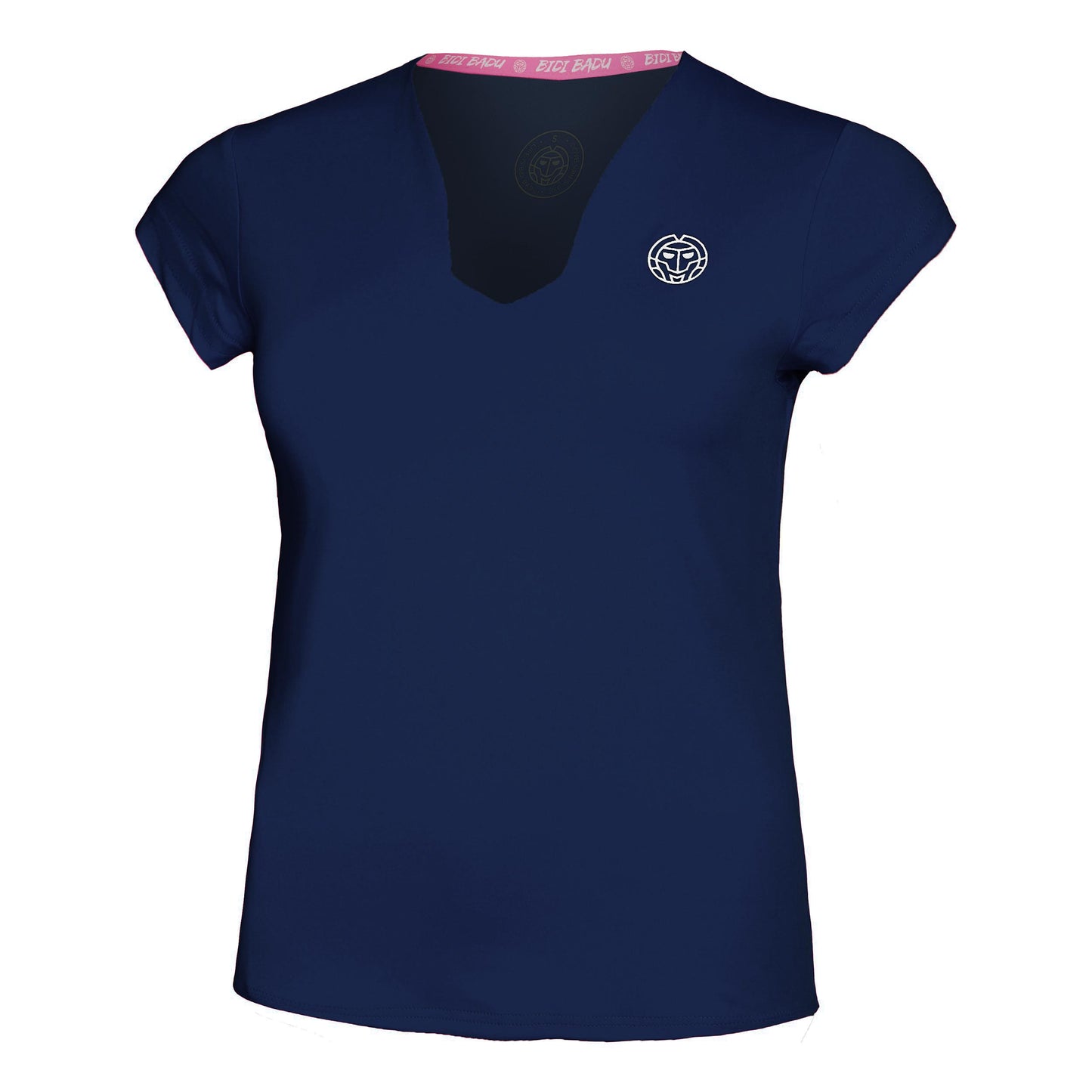 BIDI BADU Bella 2.0 Tech V-Neck T-shirt Damer - mørkeblå, hvid