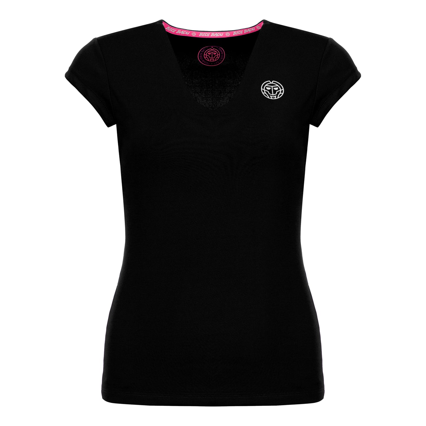BIDI BADU Bella 2.0 Tech V-Neck T-shirt Damer - sort, hvid