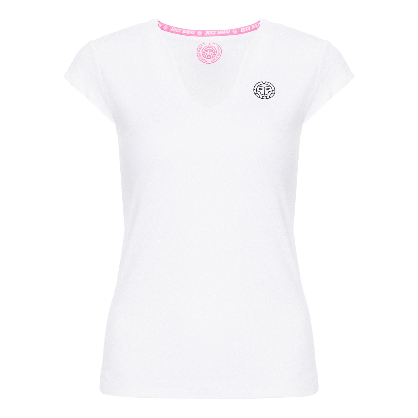 BIDI BADU Bella 2.0 Tech V-Neck T-shirt Damer - hvid, sort