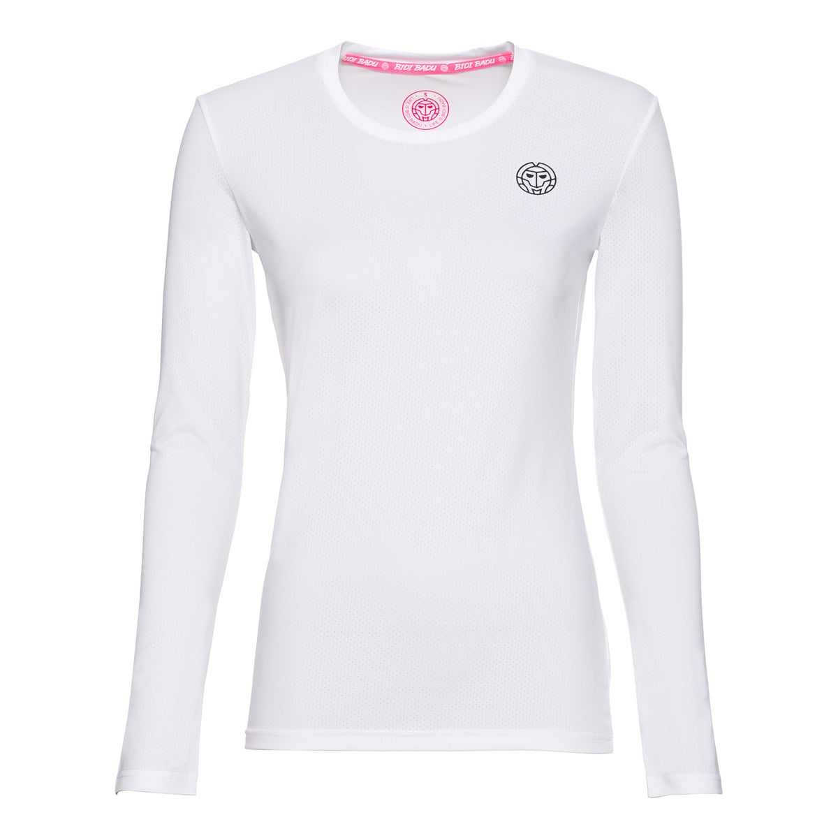 BIDI BADU Pia Tech Roundneck Shirt, langærmet Damer - hvid, sort