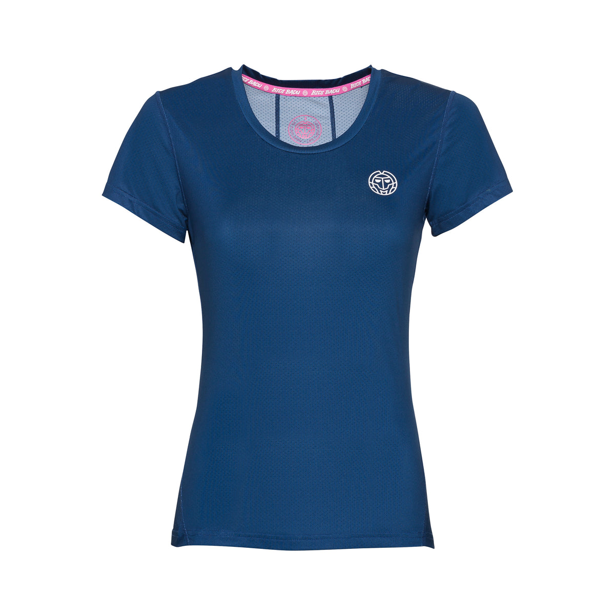 BIDI BADU Calla Tech Roundneck T-shirt Pige - mørkeblå, hvid