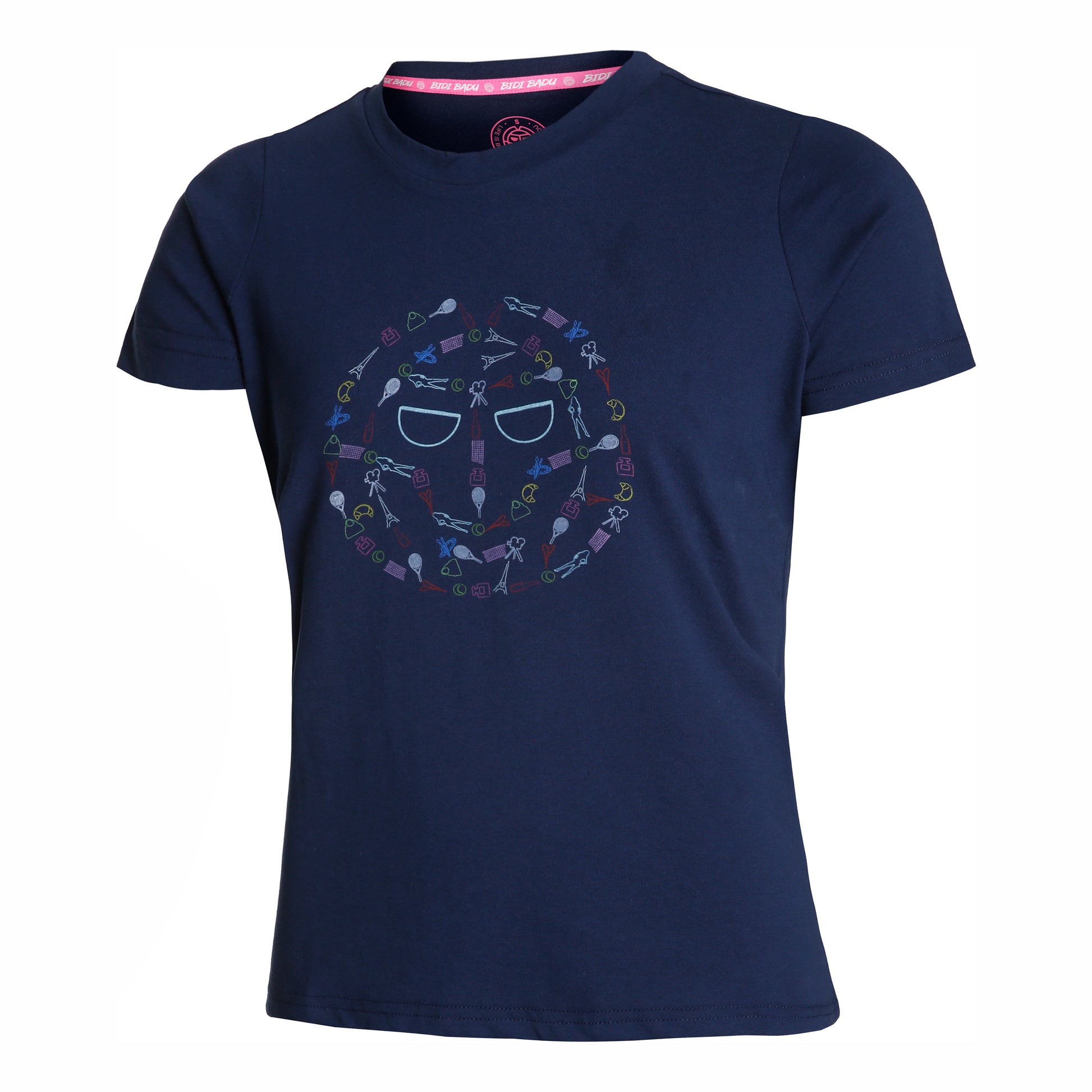 BIDI BADU Heshima Lifestyle Tee T-shirt Damer - mørkeblå, flerfarvet