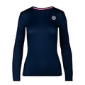 Pia Tech Roundneck Shirt, langærmet Damer - blå,