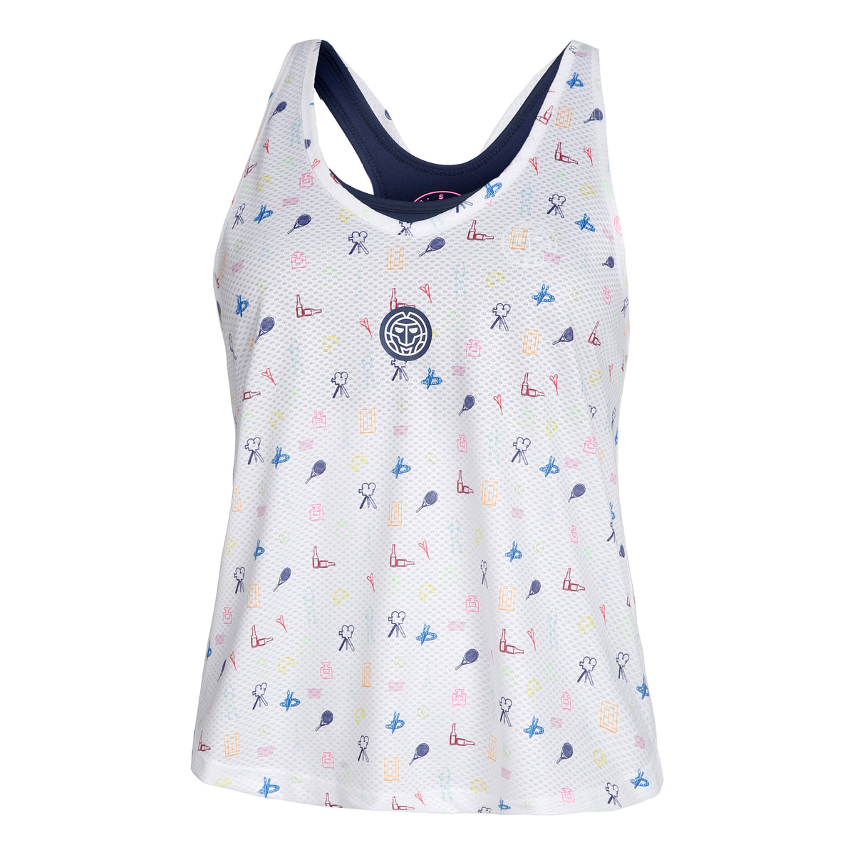 BIDI BADU NATLI Tech Tanktop Damer - hvid, flerfarvet