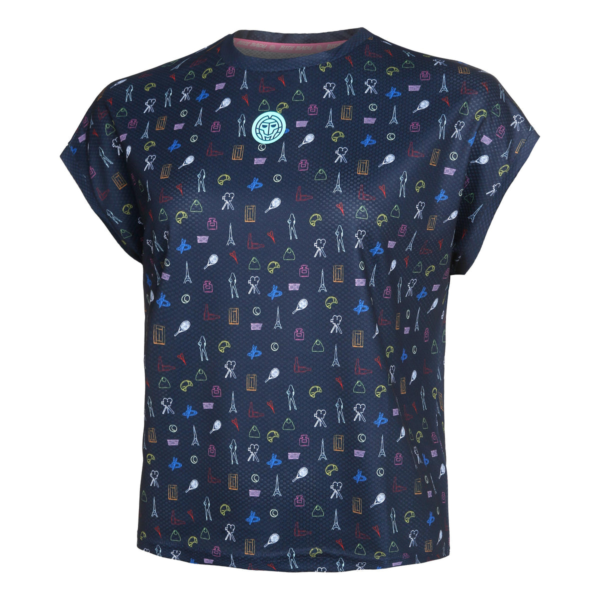 BIDI BADU Majira Tech T-shirt Damer - mørkeblå, flerfarvet