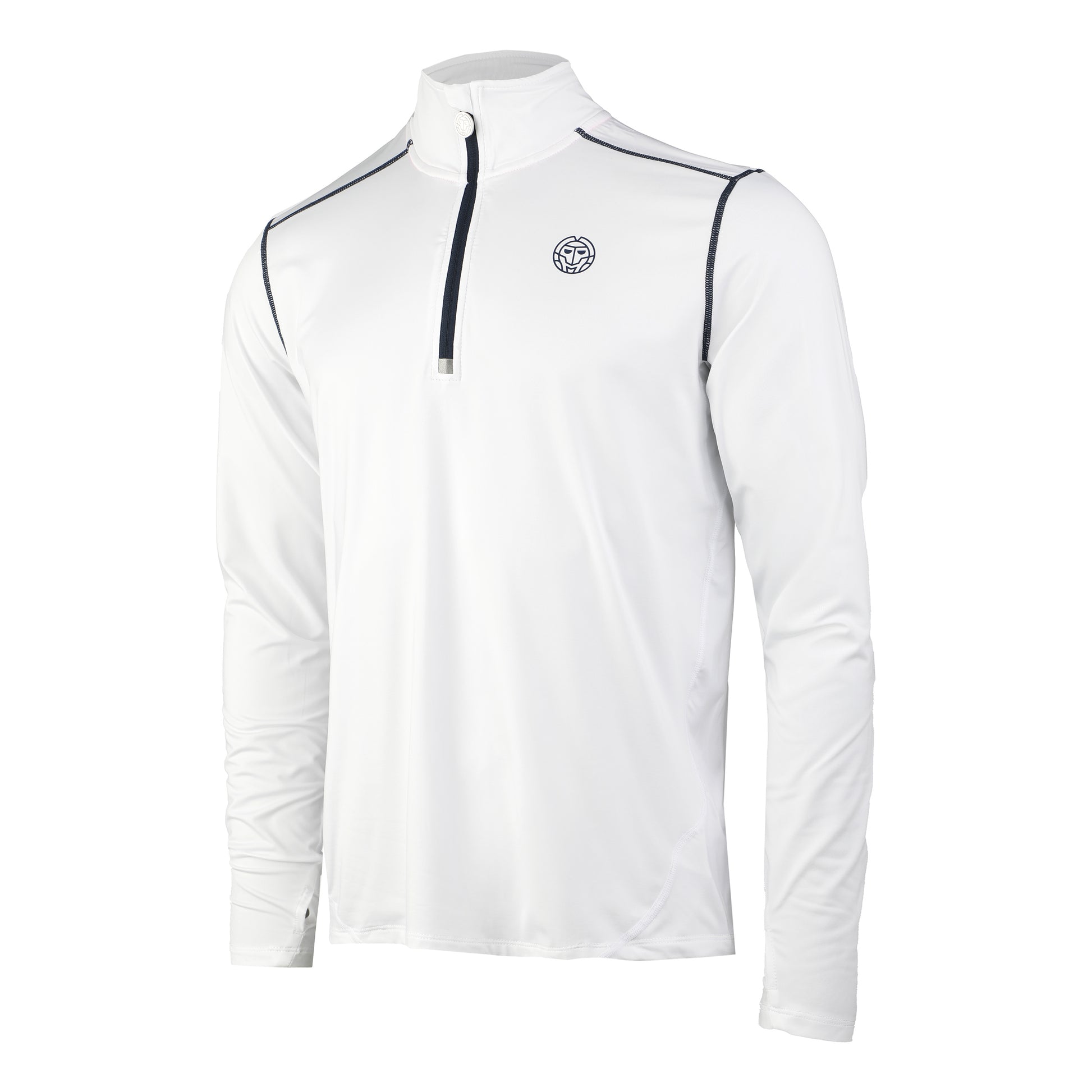 BIDI BADU Zac Tech Shirt, langærmet Herrer - hvid,