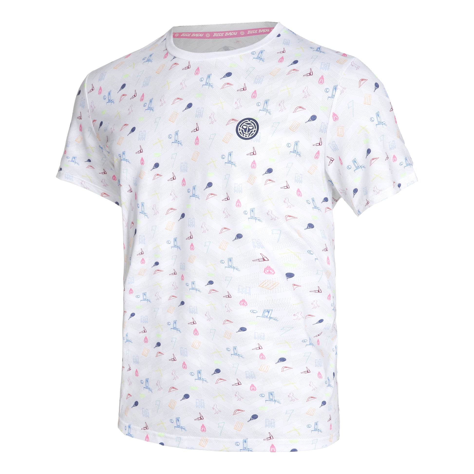 BIDI BADU Hawi Tech T-shirt Herrer - hvid, flerfarvet