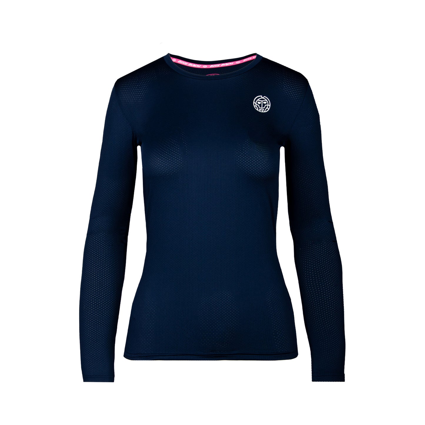 BIDI BADU Mina Tech Roundneck Shirt, langærmet Pige - mørkeblå,