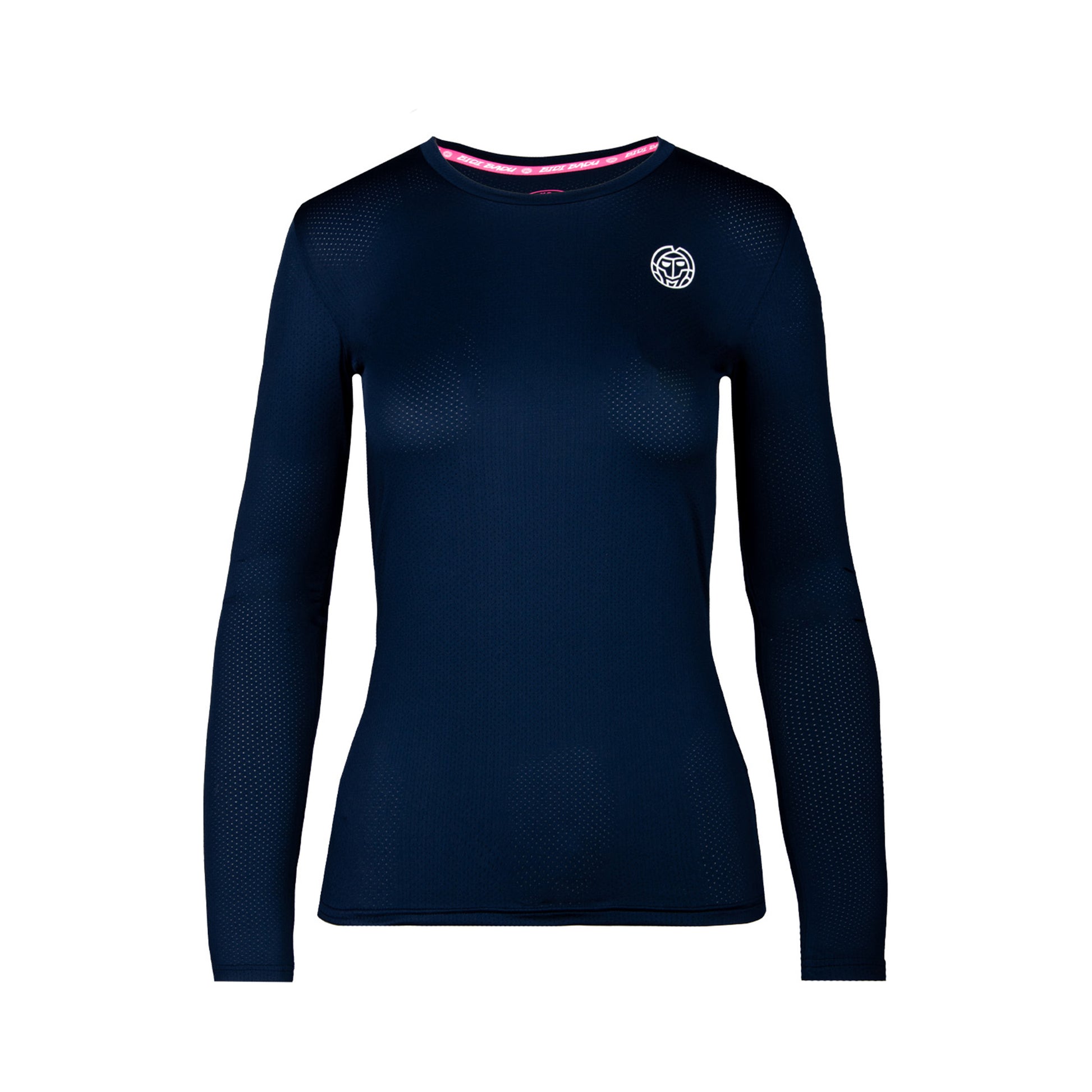 BIDI BADU Mina Tech Roundneck Shirt, langærmet Pige - mørkeblå,