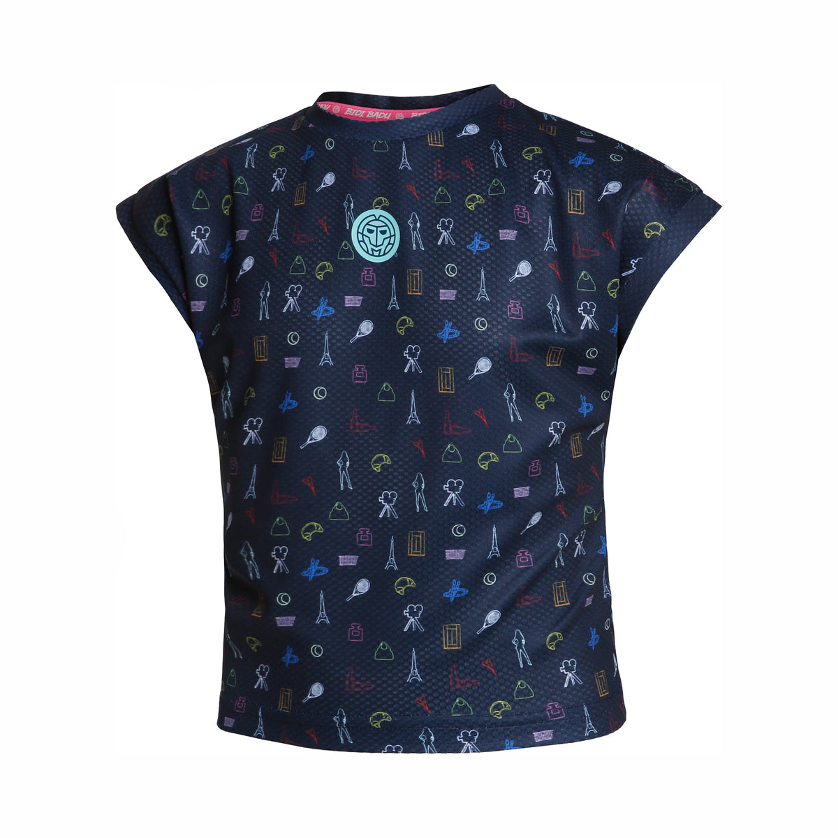 BIDI BADU Fayola Tech T-shirt Pige - mørkeblå, flerfarvet