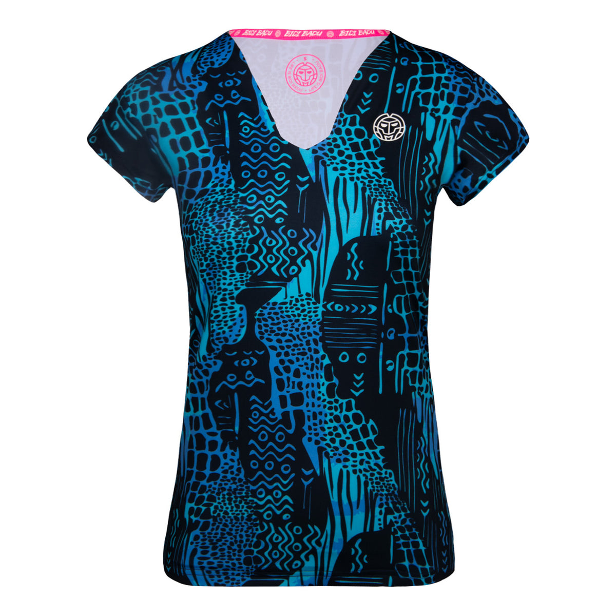 BIDI BADU Bella 2.0 Tech V-Neck T-shirt Damer-Blå