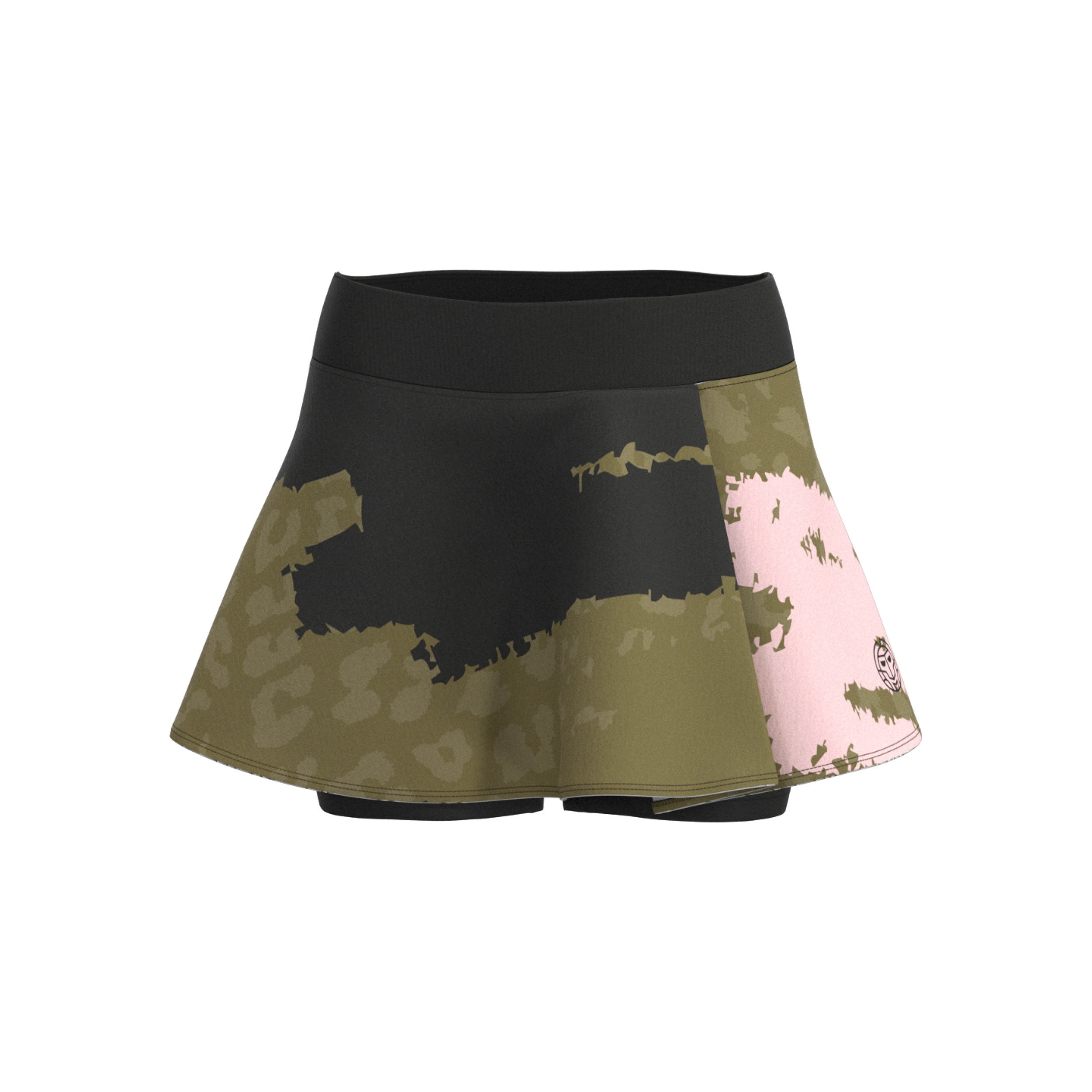 BIDI BADU Crew Wavy Nederdel Damer - oliven, flerfarvet