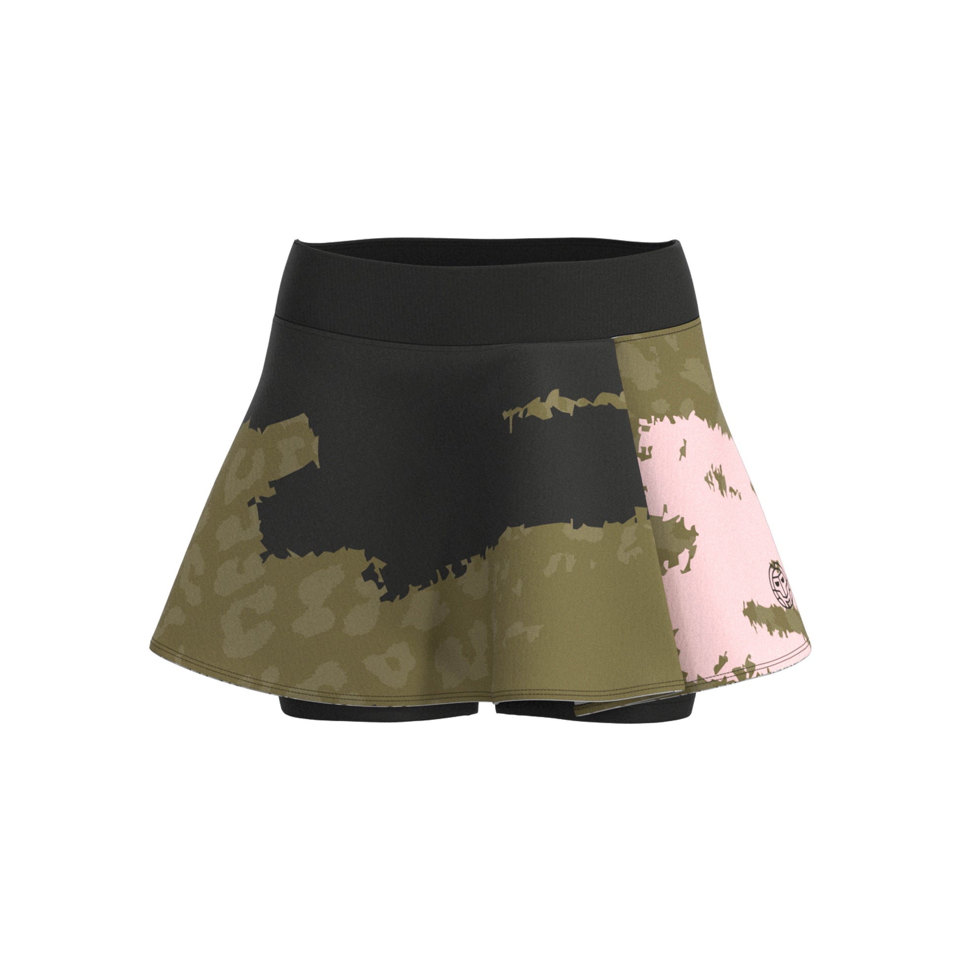 BIDI BADU Crew Wavy Nederdel Damer - oliven, flerfarvet