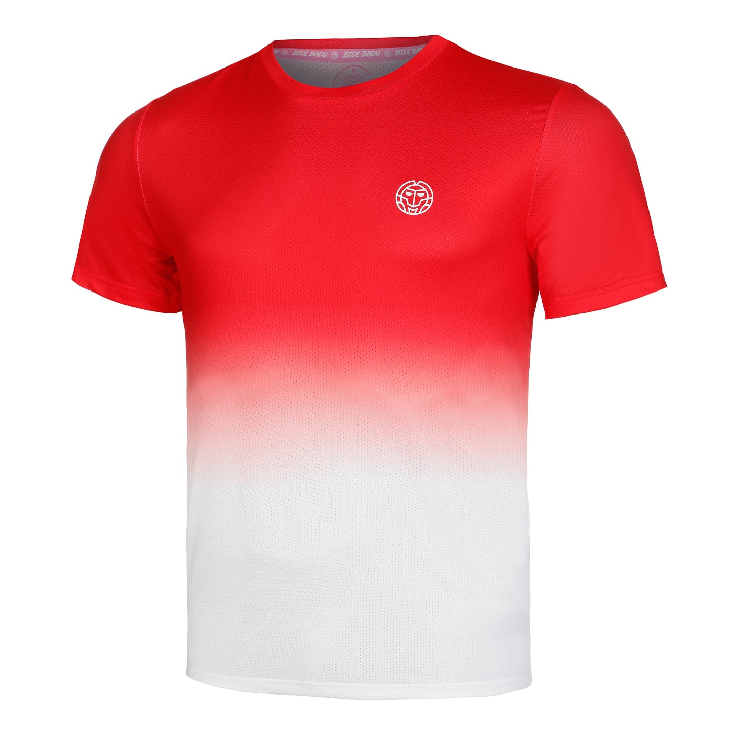 BIDI BADU Crew Gradiant T-shirt Herrer-Rød,Hvid