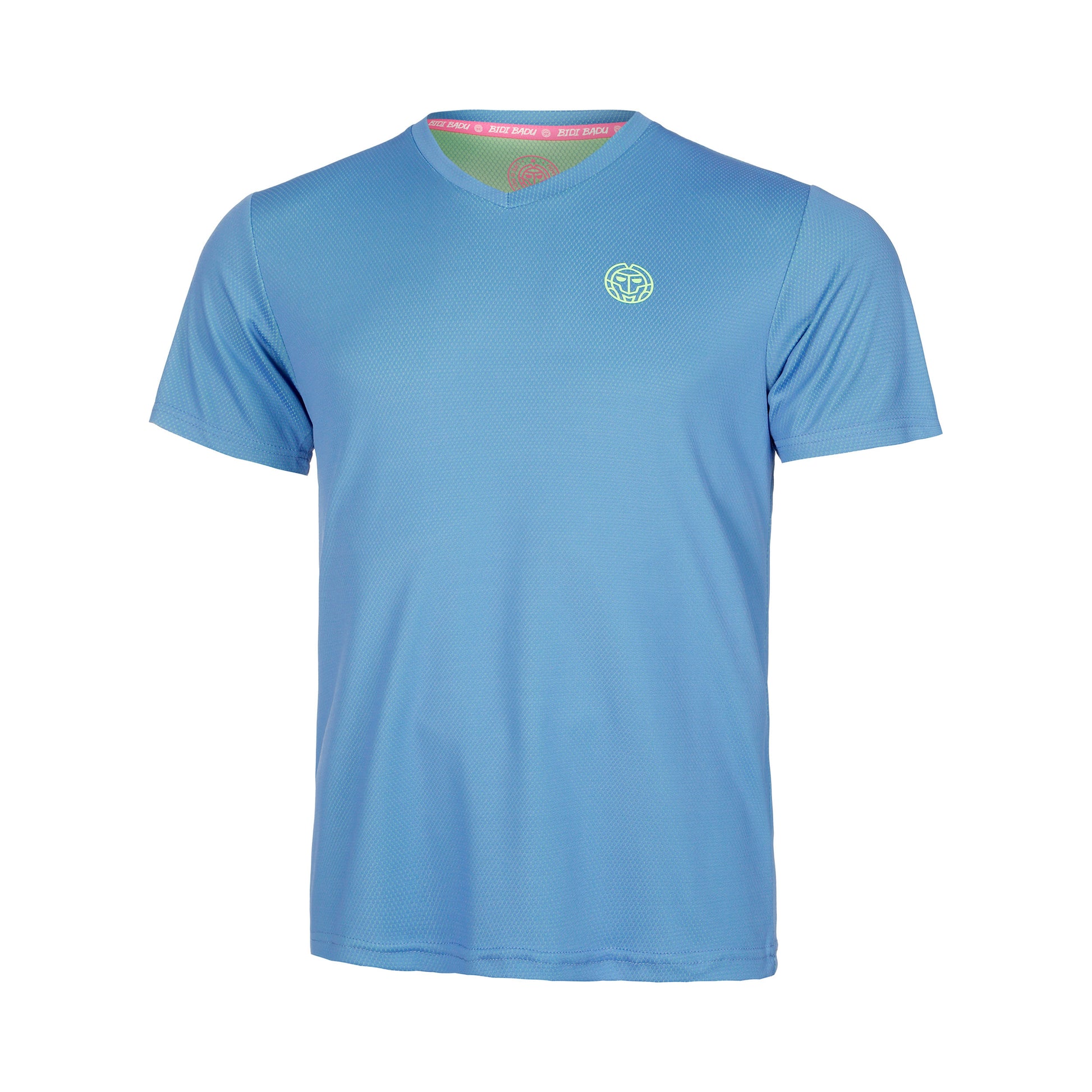 BIDI BADU Crew Inside Out V-Neck T-shirt Drenge-Blå,Neongrøn
