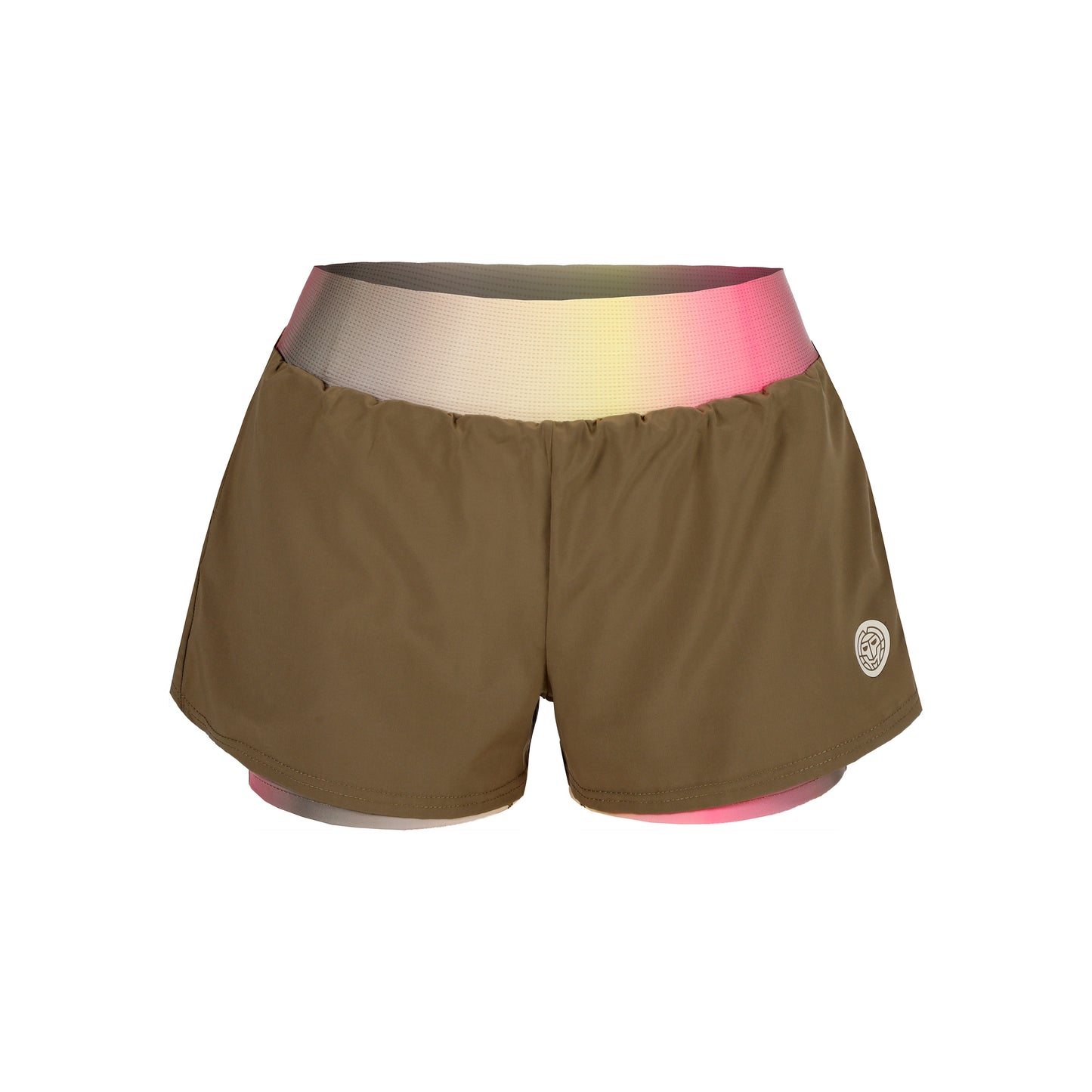 BIDI BADU Spectrum 2In1 Printed Shorts Damer-Brun,Gul