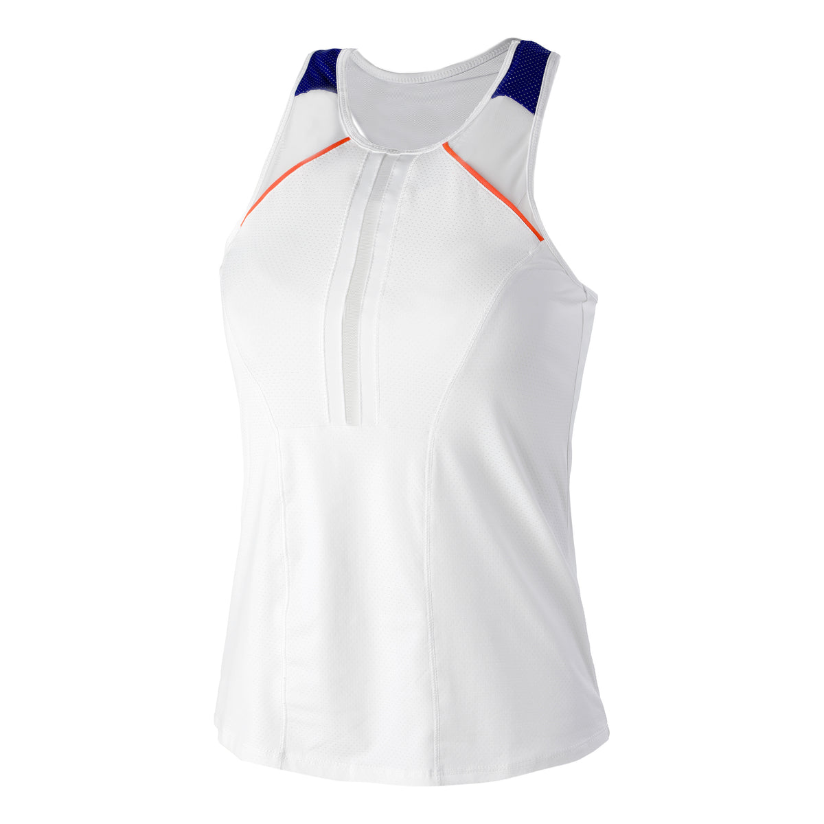 Lucky in Love Be Mine Racerback Tanktop Damer - hvid, blå