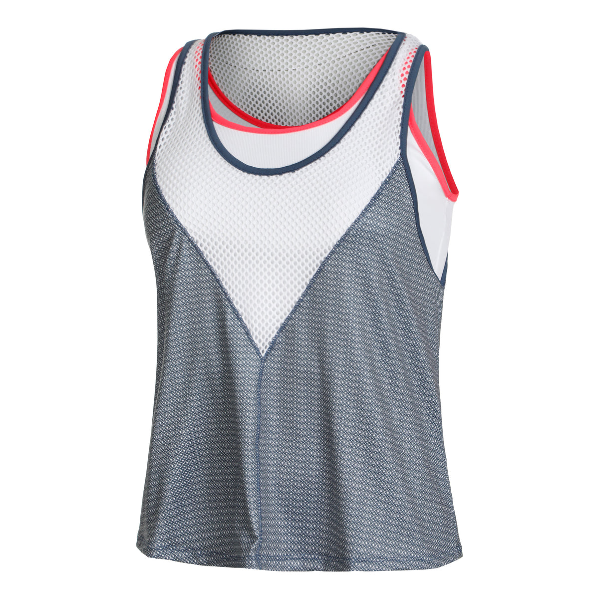 Lucky in Love Royal Palm Layer Tanktop Damer-Blå,Hvid