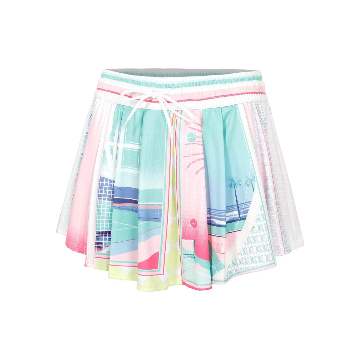 Lucky in Love High Waist Deco Love Nederdel Damer - hvid, flerfarvet
