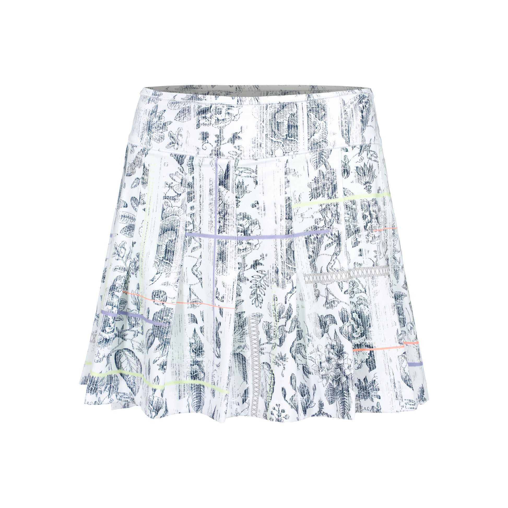 Lucky in Love Retro Deco Nederdel Damer - hvid, flerfarvet