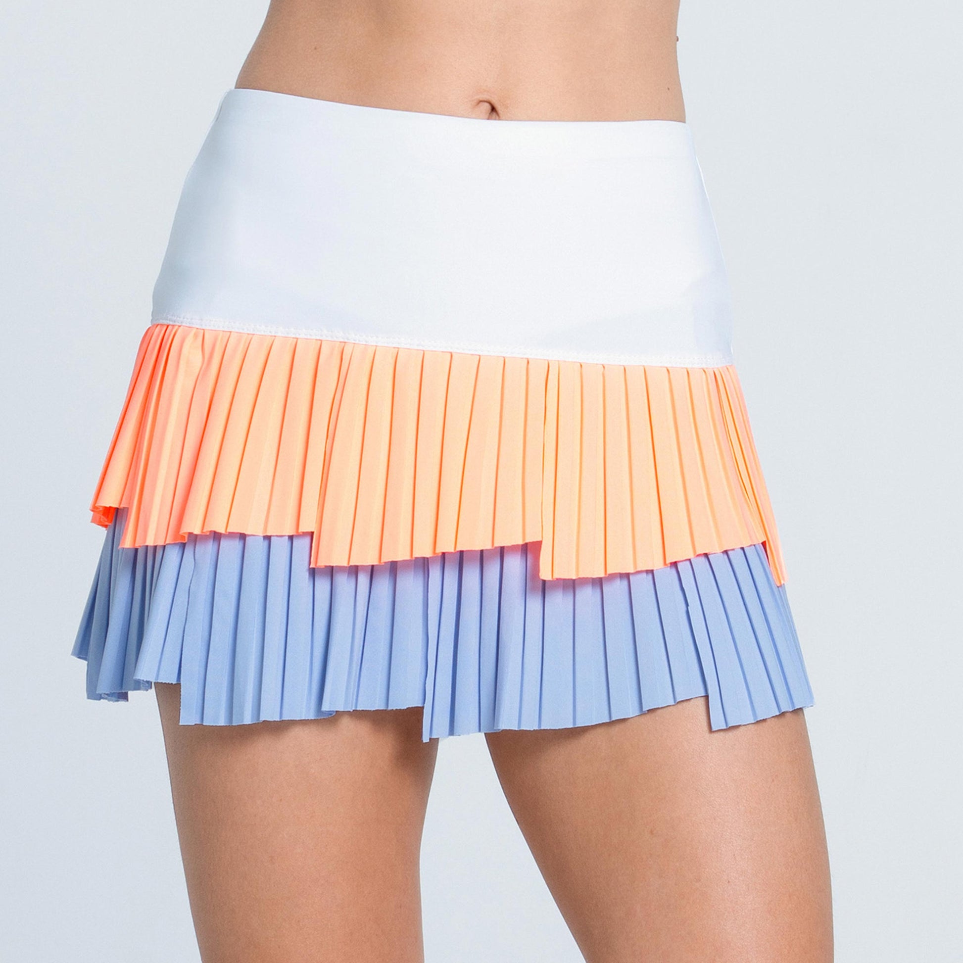 Lucky in Love Fly Pleated 13in Nederdel Damer-Lyseblå,Apricot