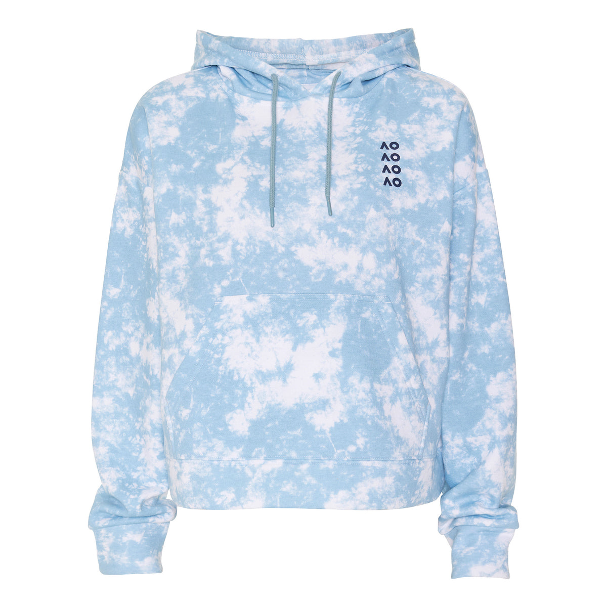 Australian Open AO Tie Dye Hættetrøje Damer - lyseblå, hvid