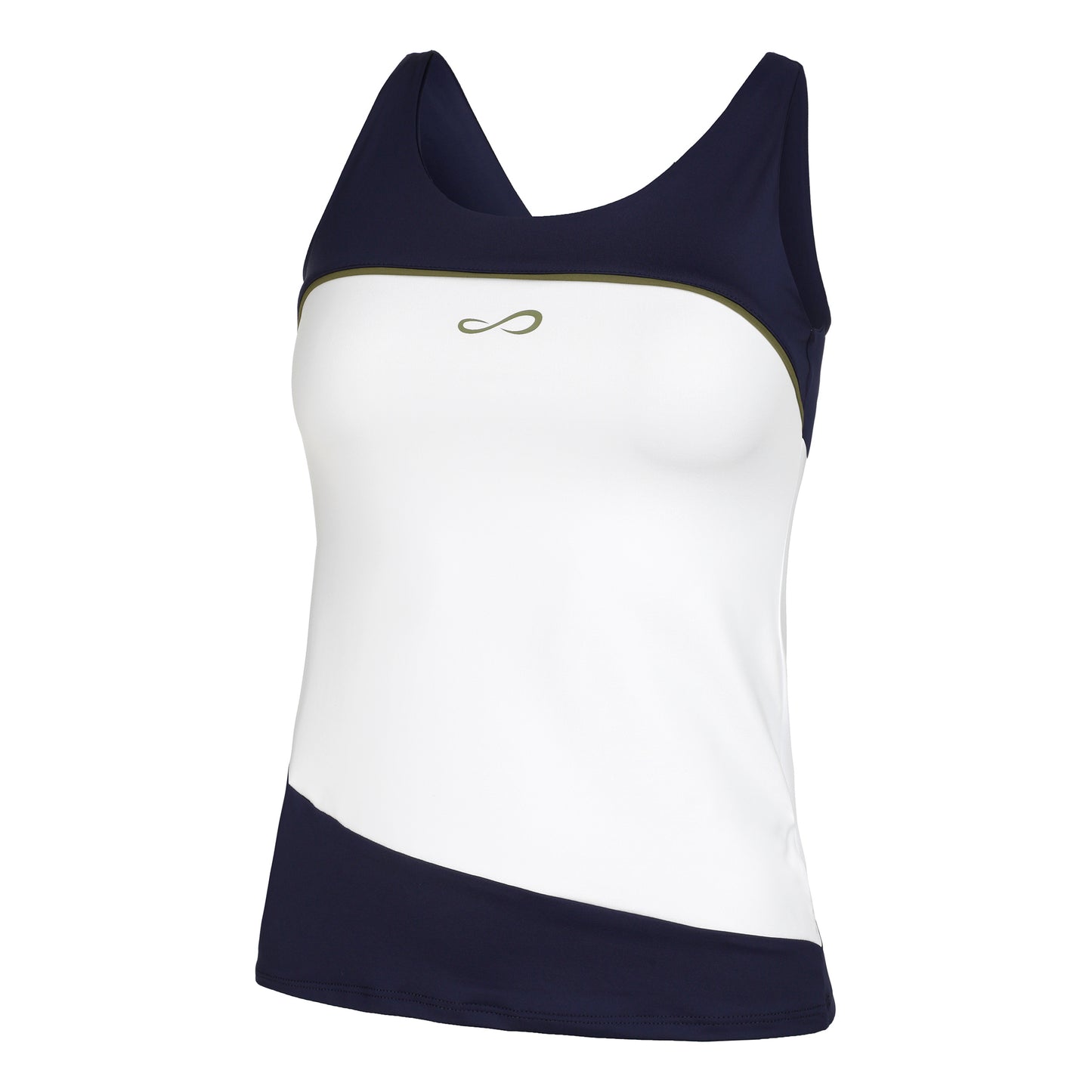 Endless Curve Tanktop Damer - hvid, mørkeblå