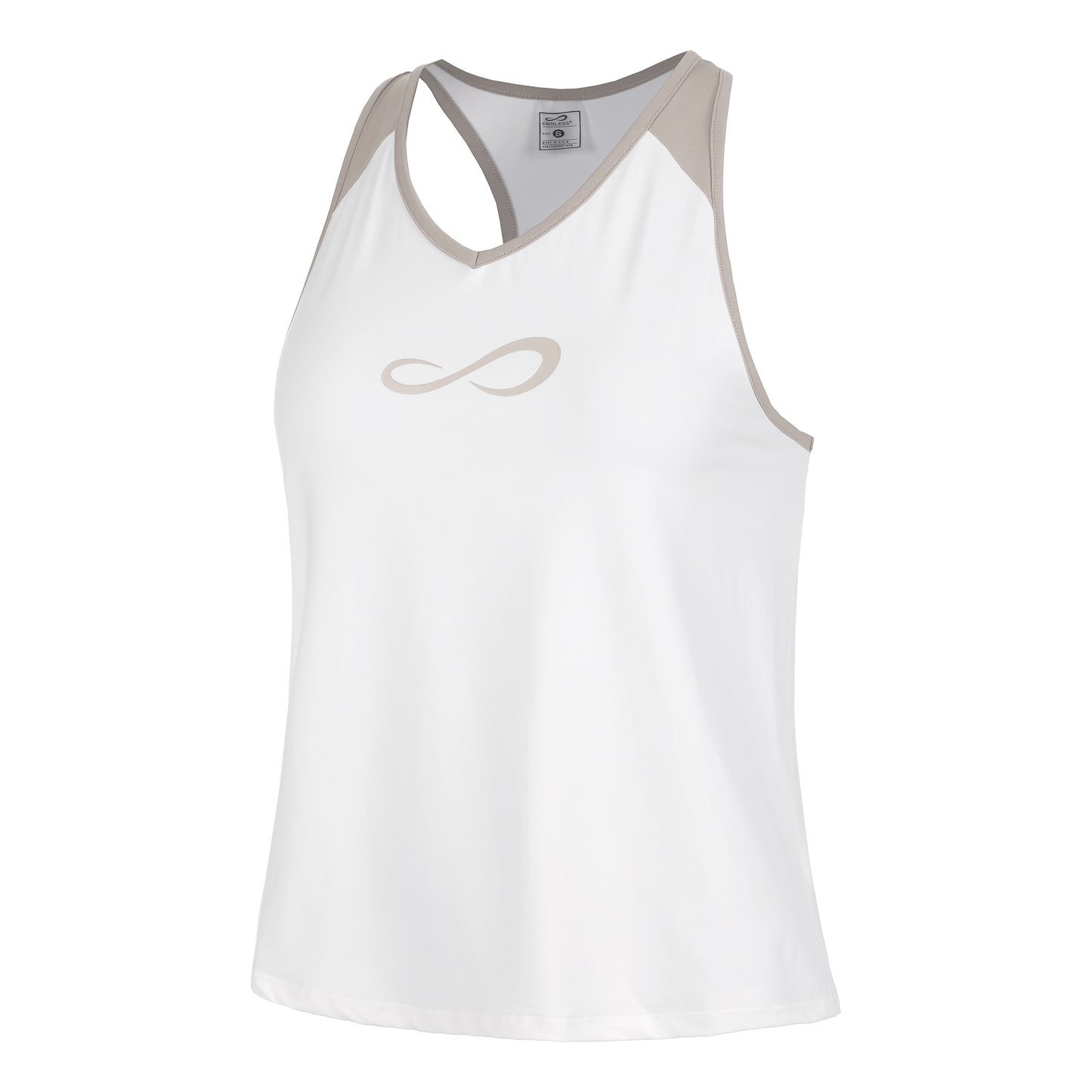 Endless Speed V Tanktop Damer - hvid, beige