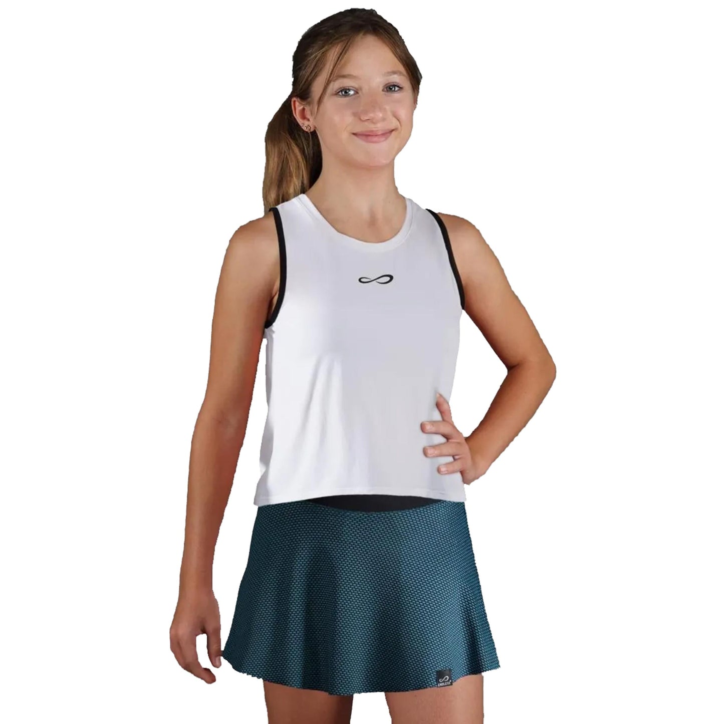 Endless Court Tanktop Pige - hvid,