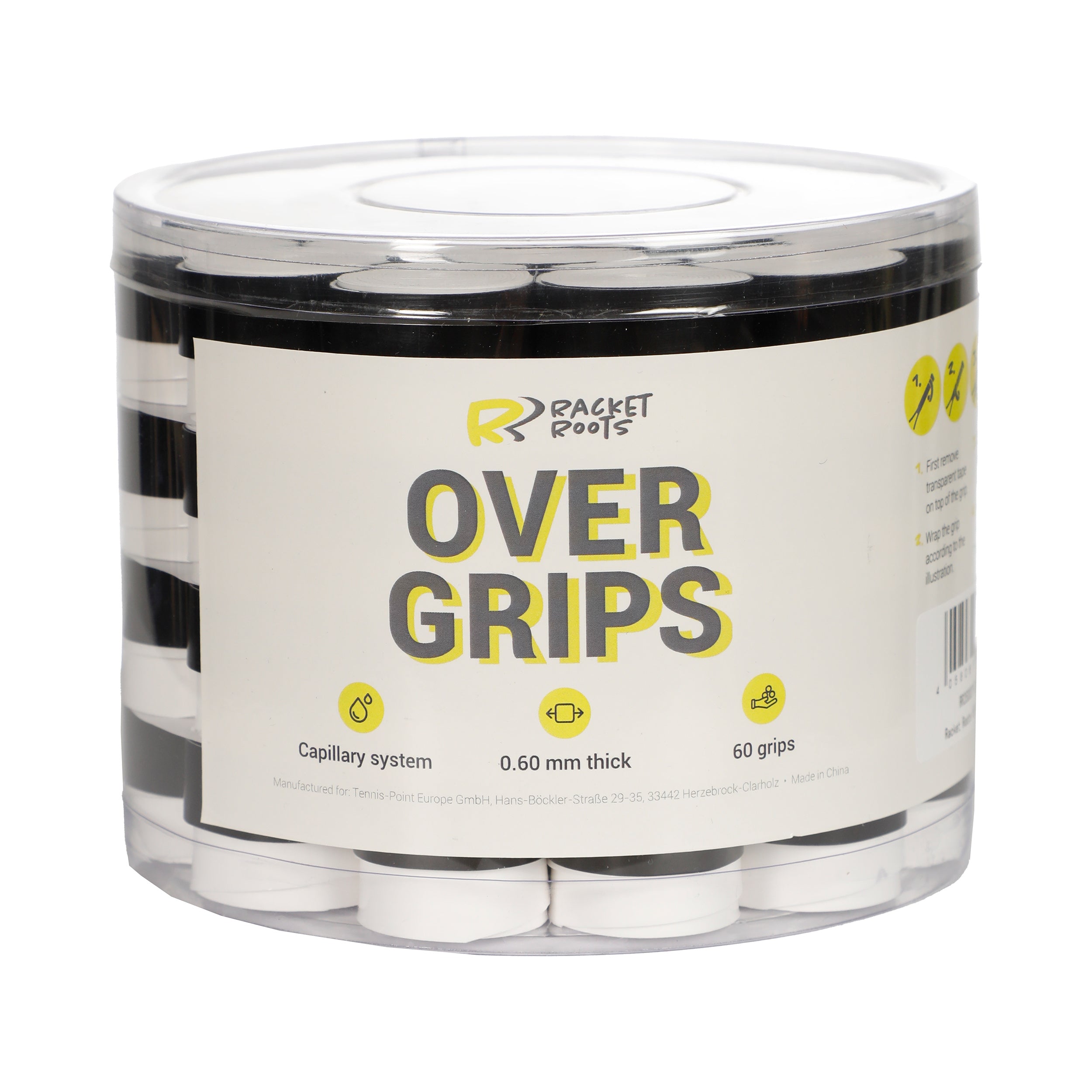 Racket Roots RR Grip Boks med 60 - hvid