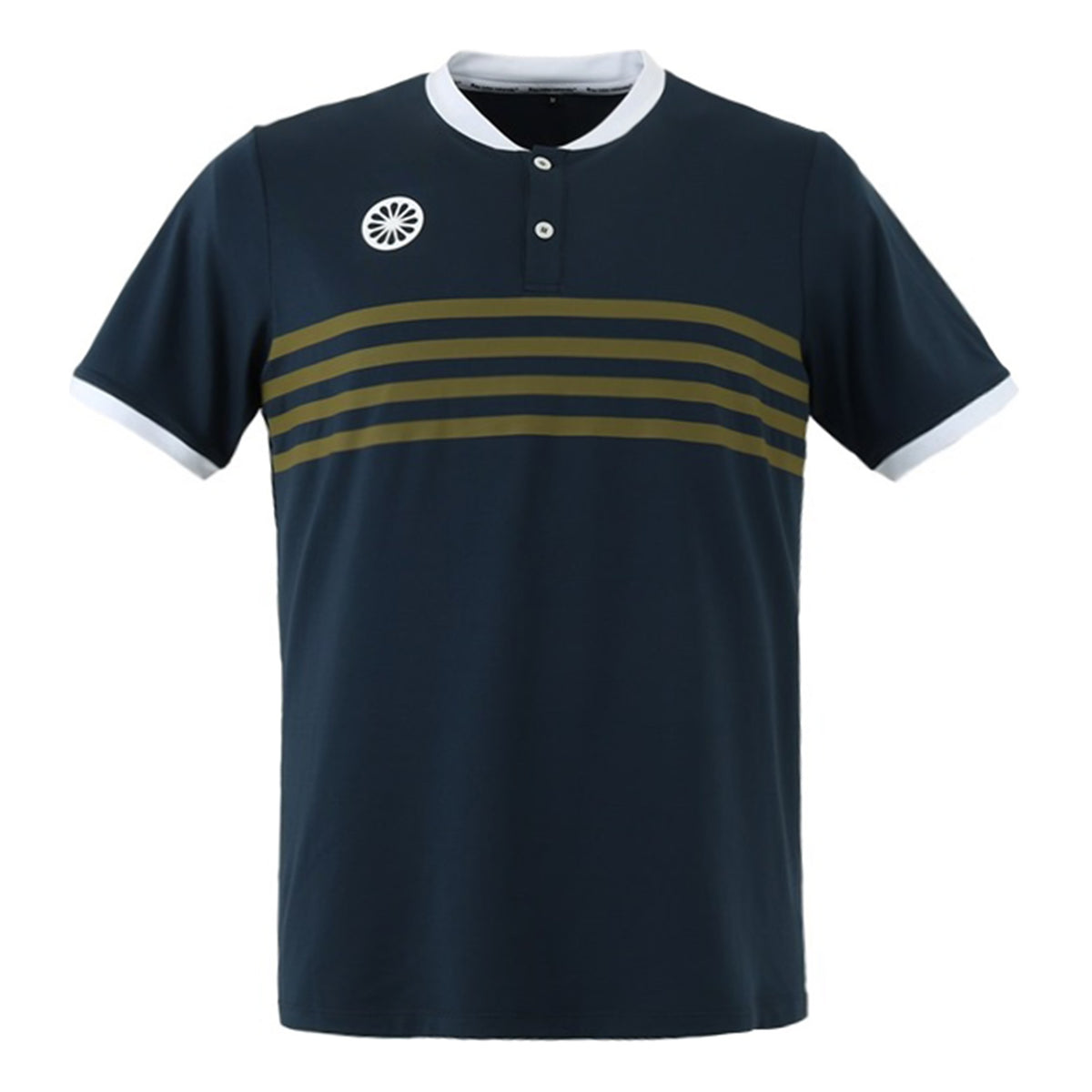 The Indian Maharadja Kadiri Men Striped Button T-shirt Herrer - mørkeblå,