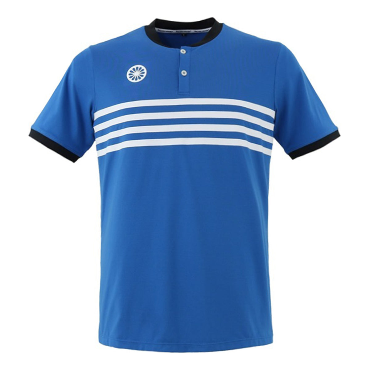 The Indian Maharadja Kadiri Men Striped Button T-shirt Herrer - blå,