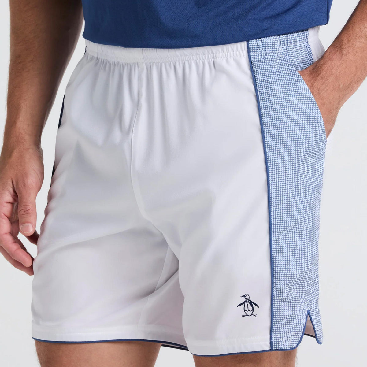 Original Penguin 7in Performance Piped Shorts Herrer-Hvid,Blå