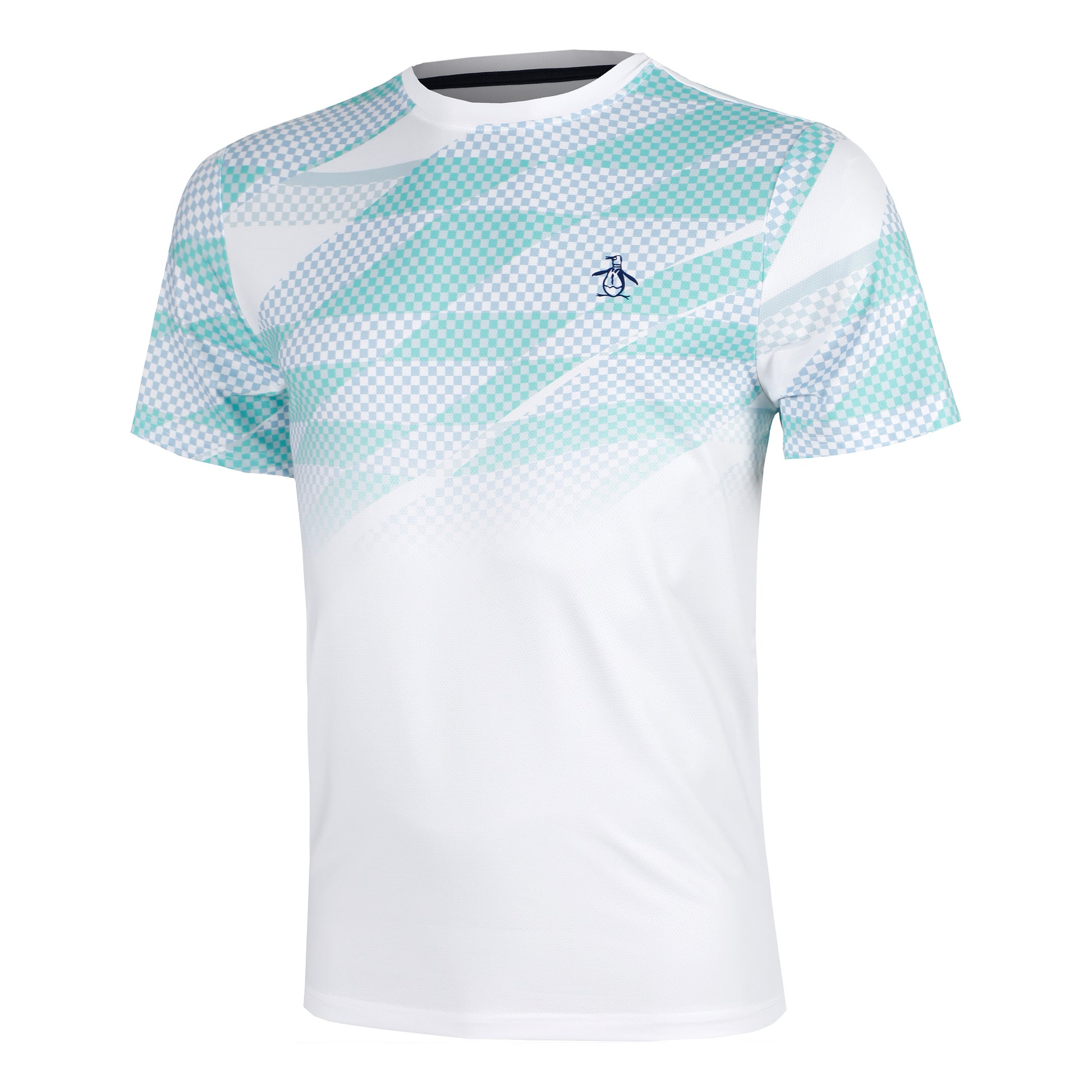 Original Penguin Performance Ombre Tennis Court T-shirt Herrer-Hvid