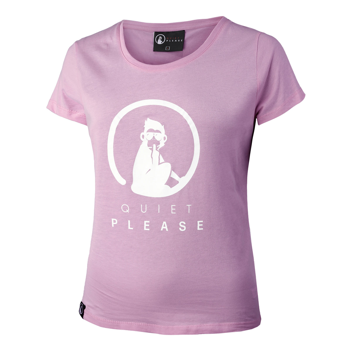 Quiet Please Baseline Logo Glitter T-shirt Damer - pink,