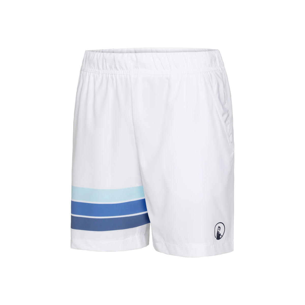 Quiet Please Ocean Block Stripe Smash Shorts Herrer - hvid, blå