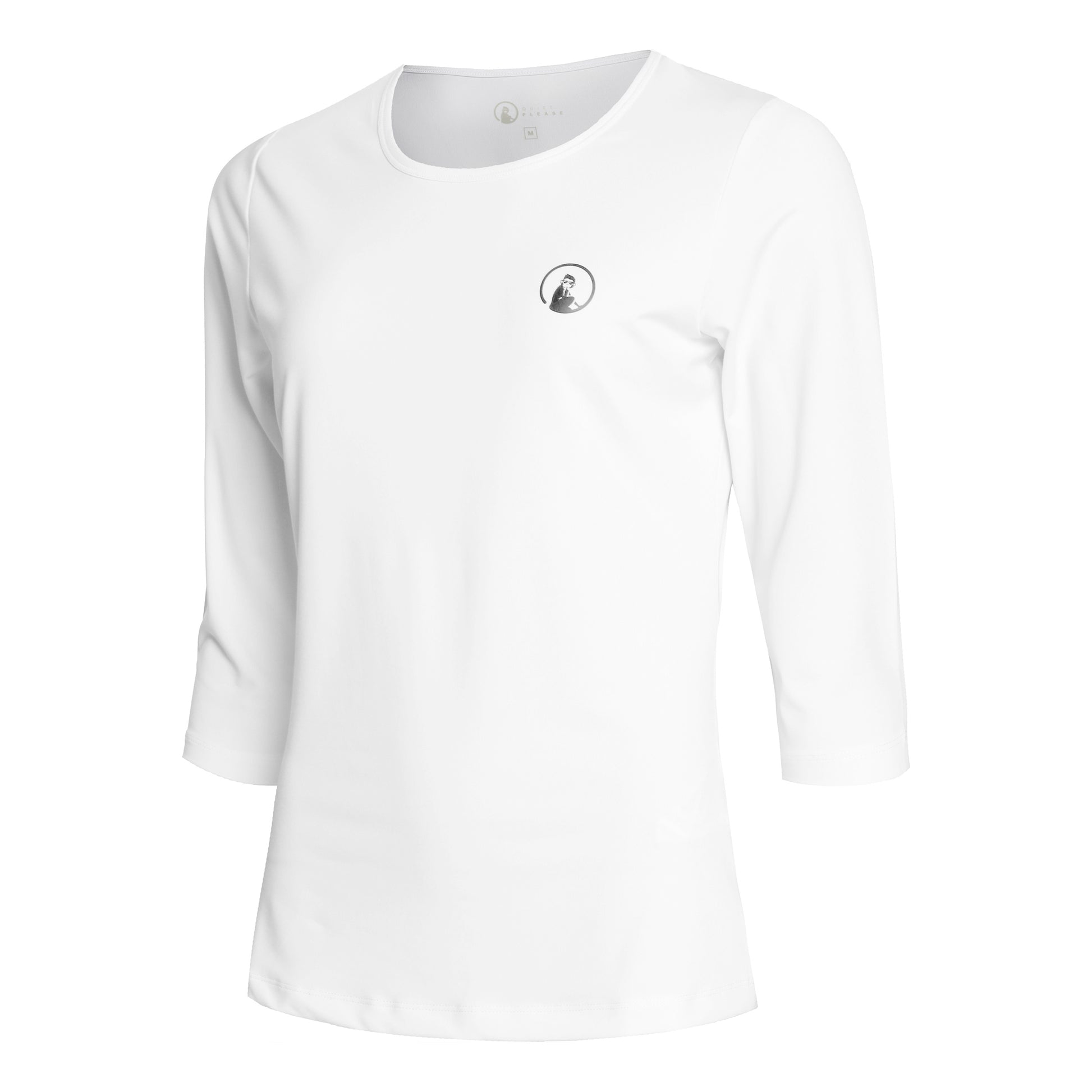 Quiet Please Mixed Shirt, langærmet Damer - hvid, sort