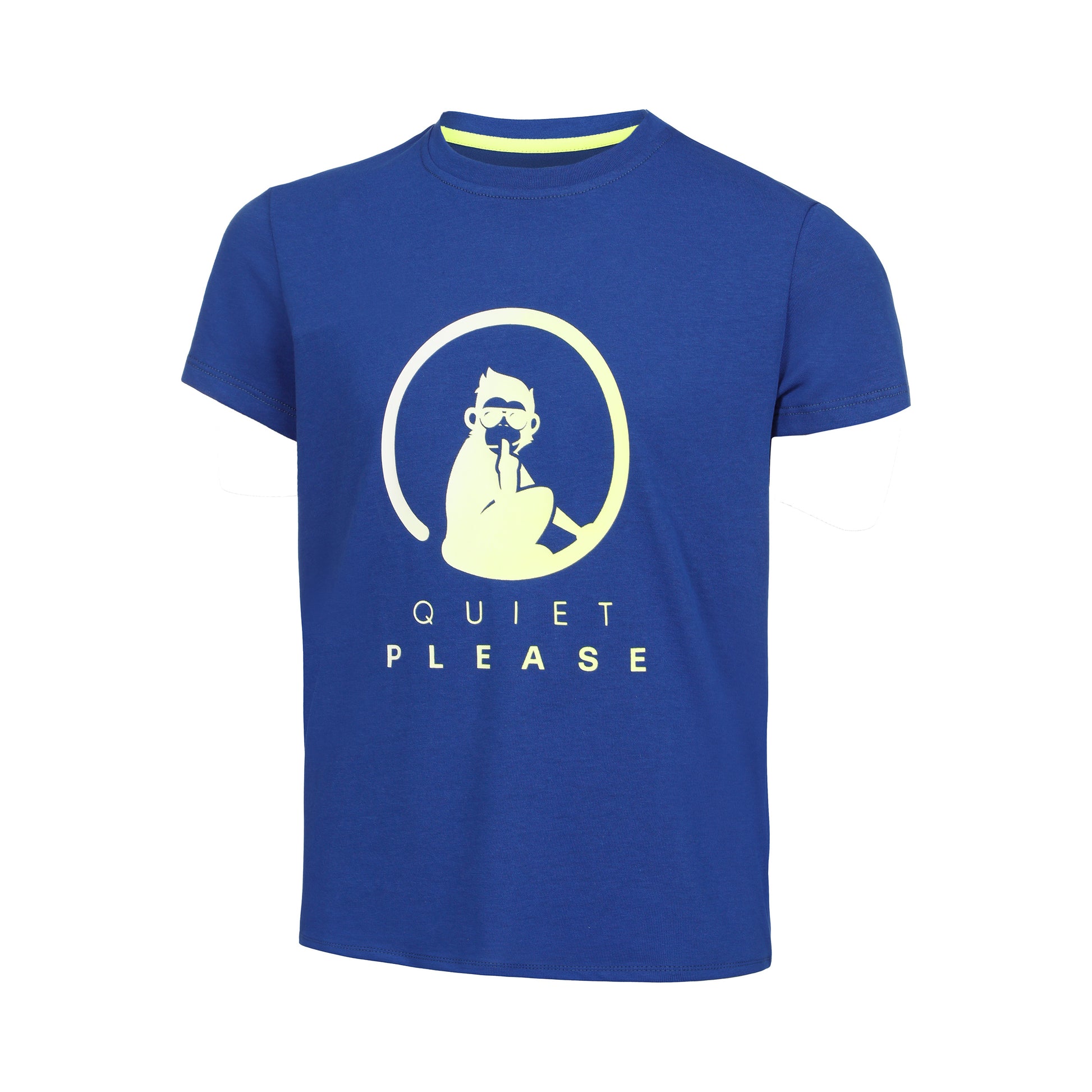 Quiet Please Advantage Logo T-shirt Drenge-Blå,Gul