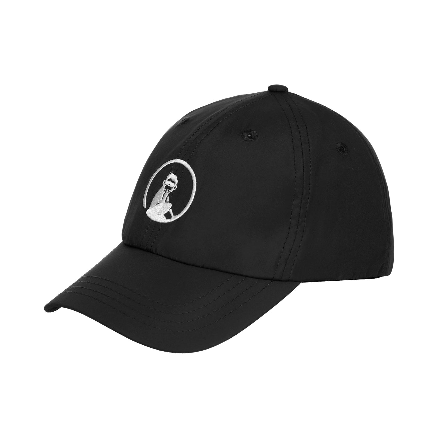 Quiet Please Court Cap-Sort,Hvid