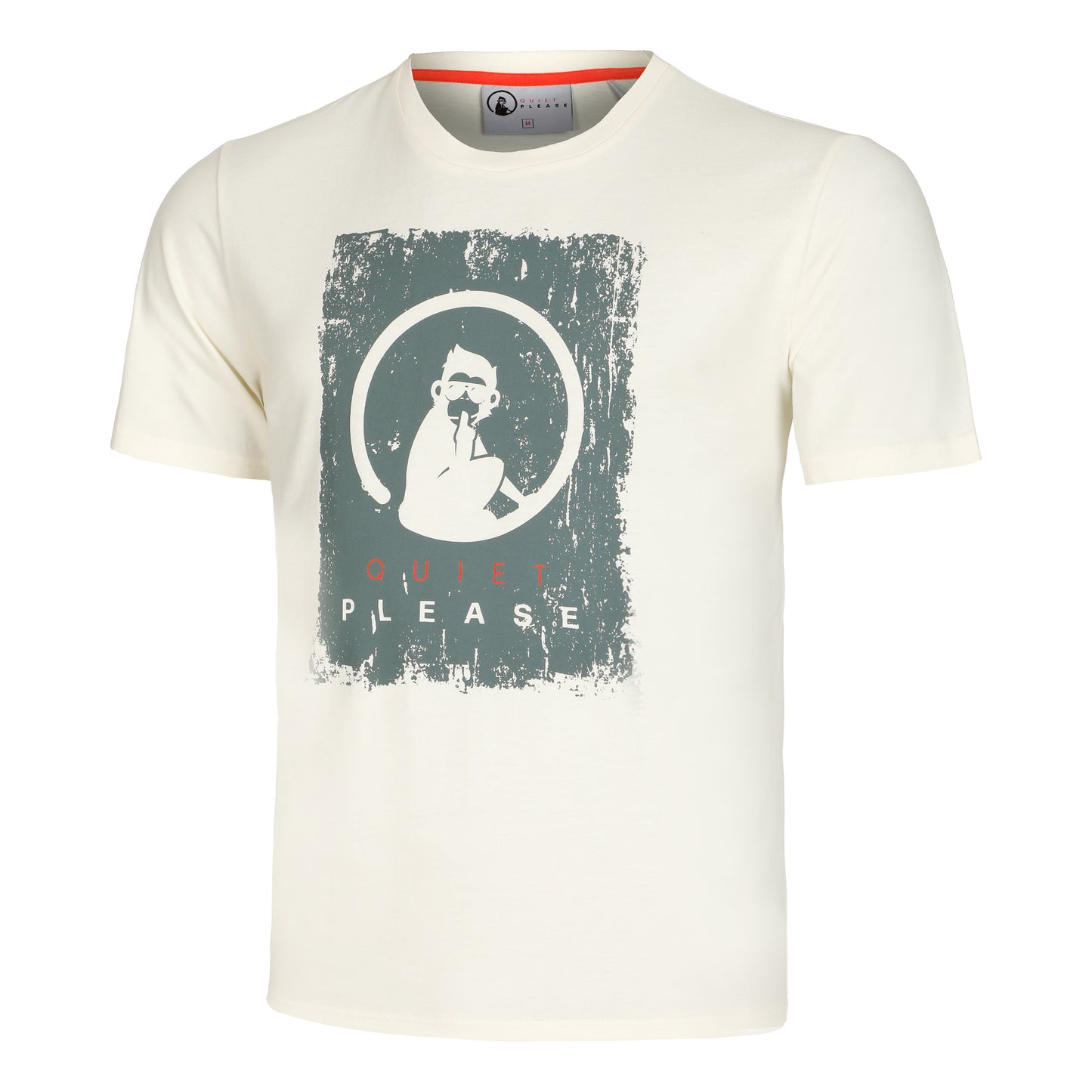 Quiet Please Scraped T-shirt Herrer - hvid, vis