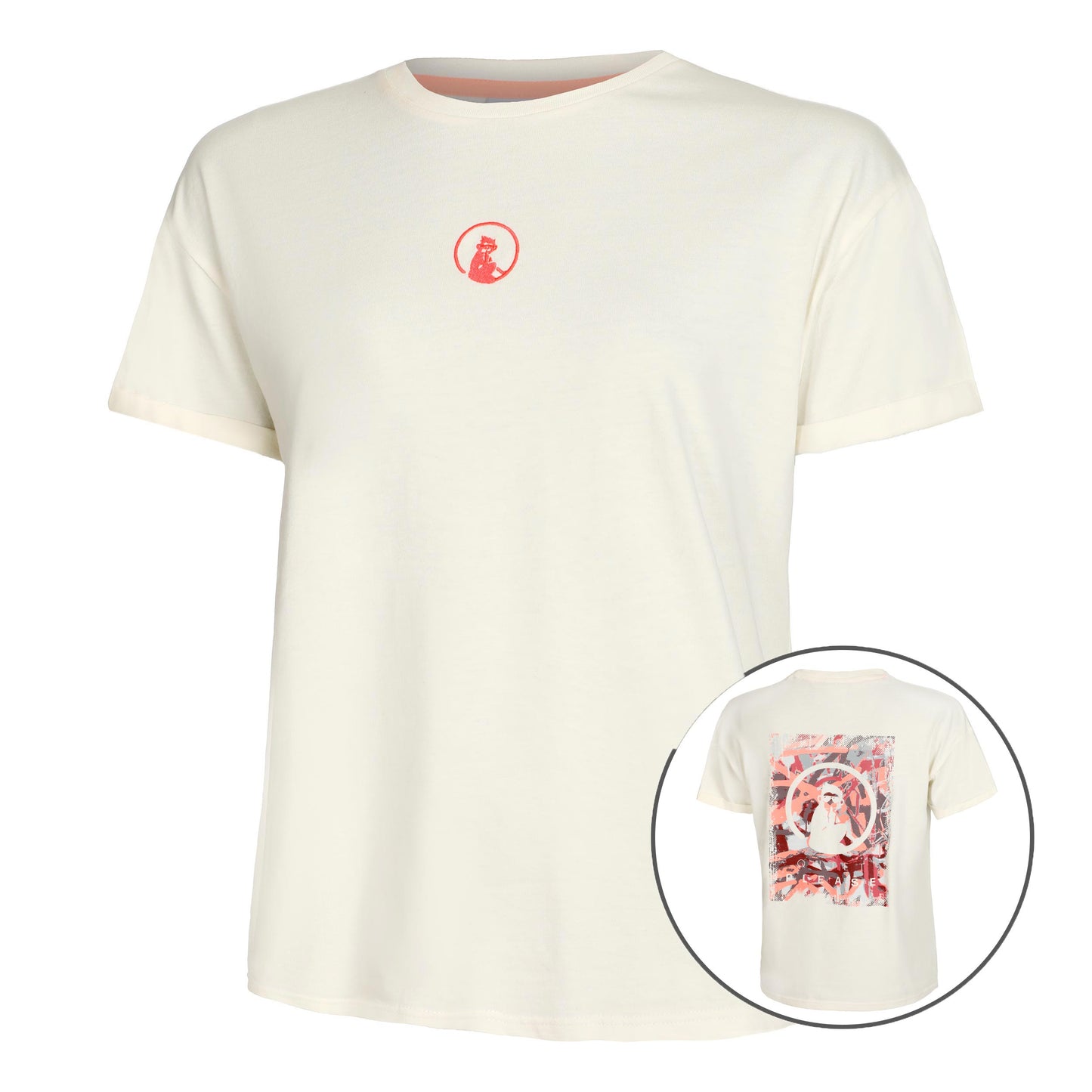 Quiet Please Sketchy T-shirt Damer - hvid, rød