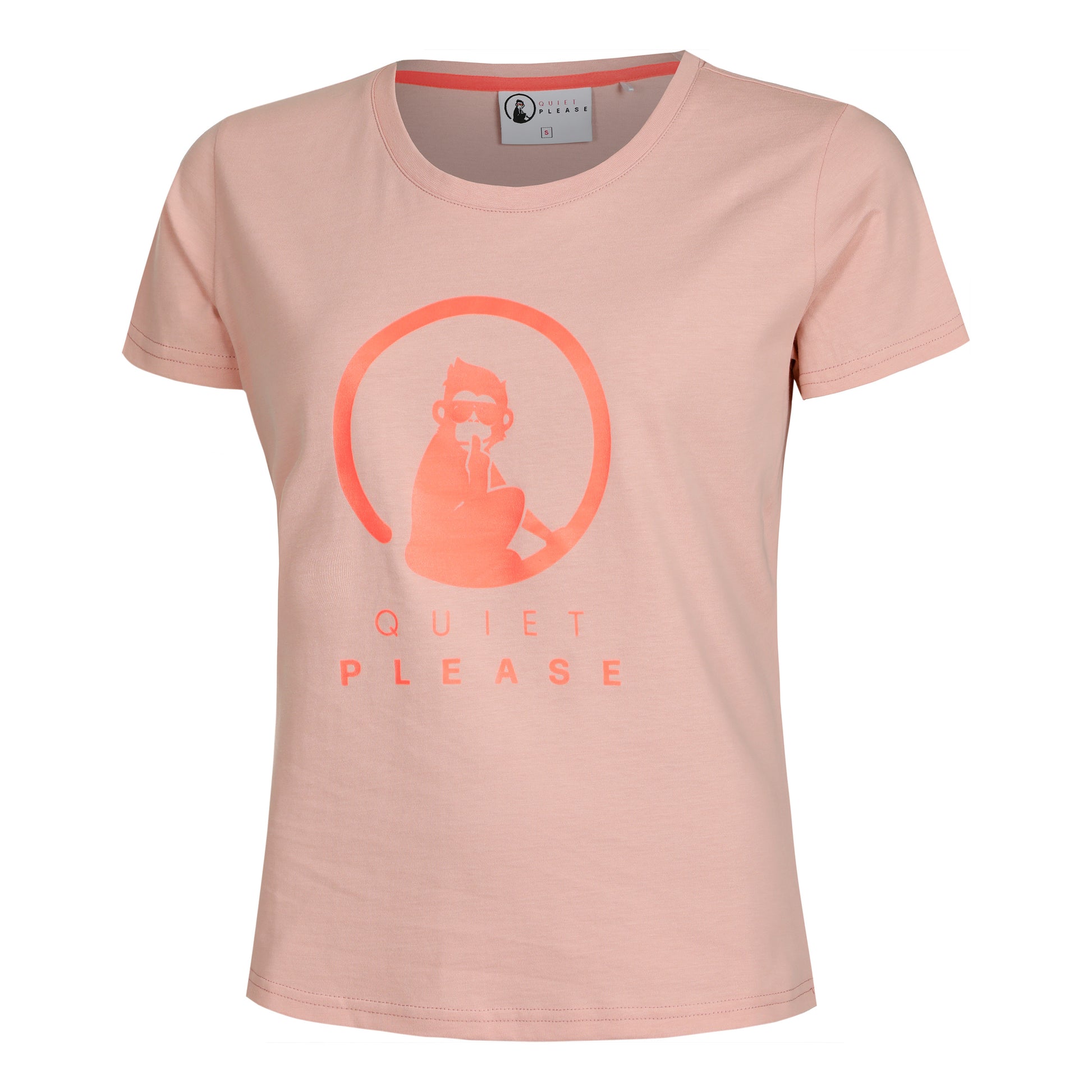 Quiet Please Baseline T-shirt Damer - gammel lyserød, rød