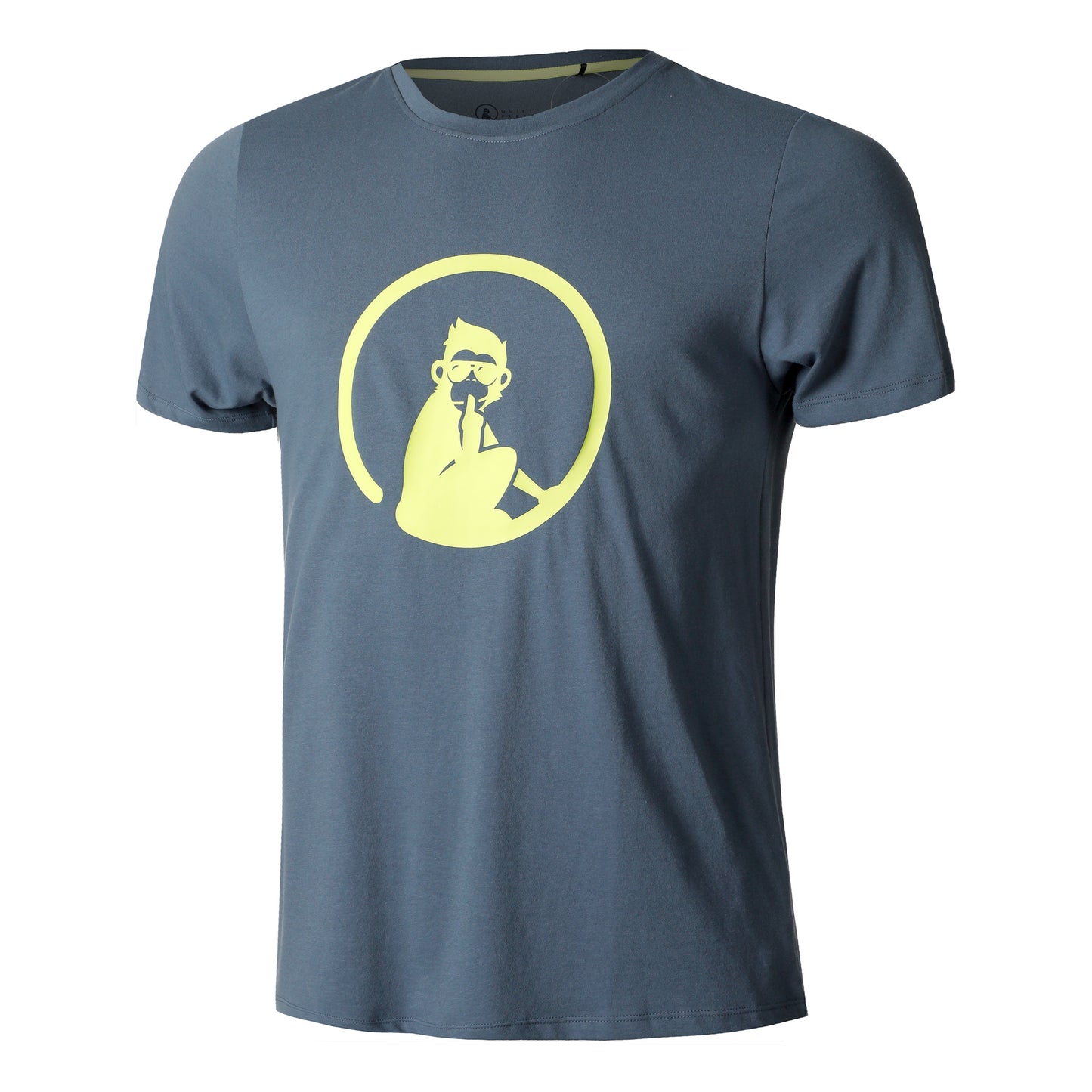 Quiet Please Trainings T-shirt Herrer - blå,