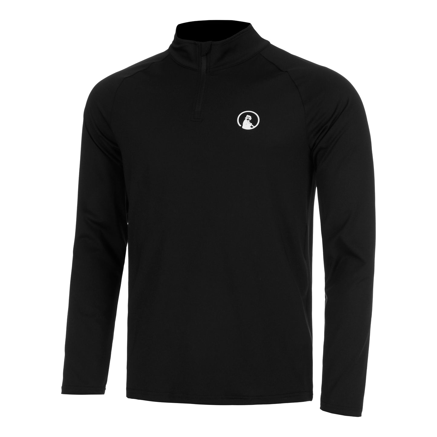 Quiet Please Big Serve 1/4 Zip Shirt,Langærmet Herrer-Sort