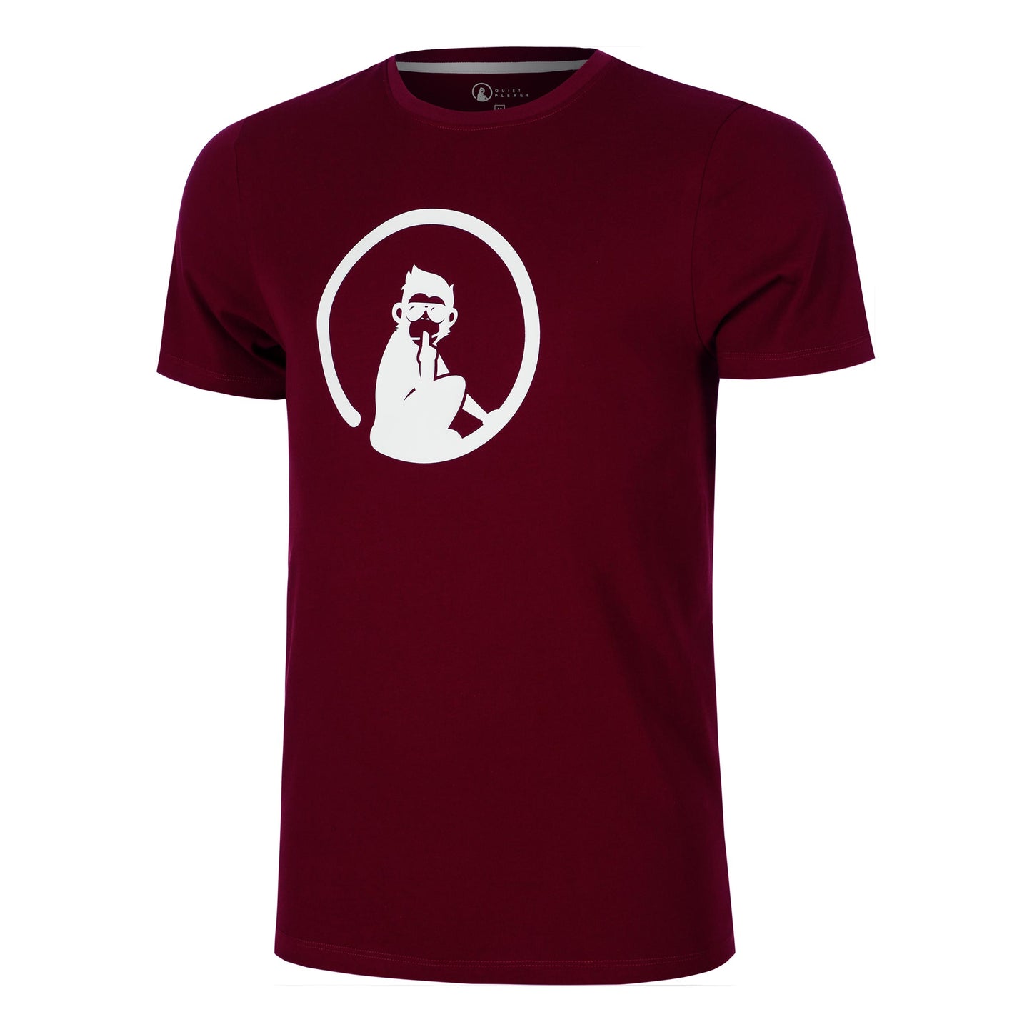 Quiet Please Create Trainings T-shirt Herrer-Vinrød,Hvid