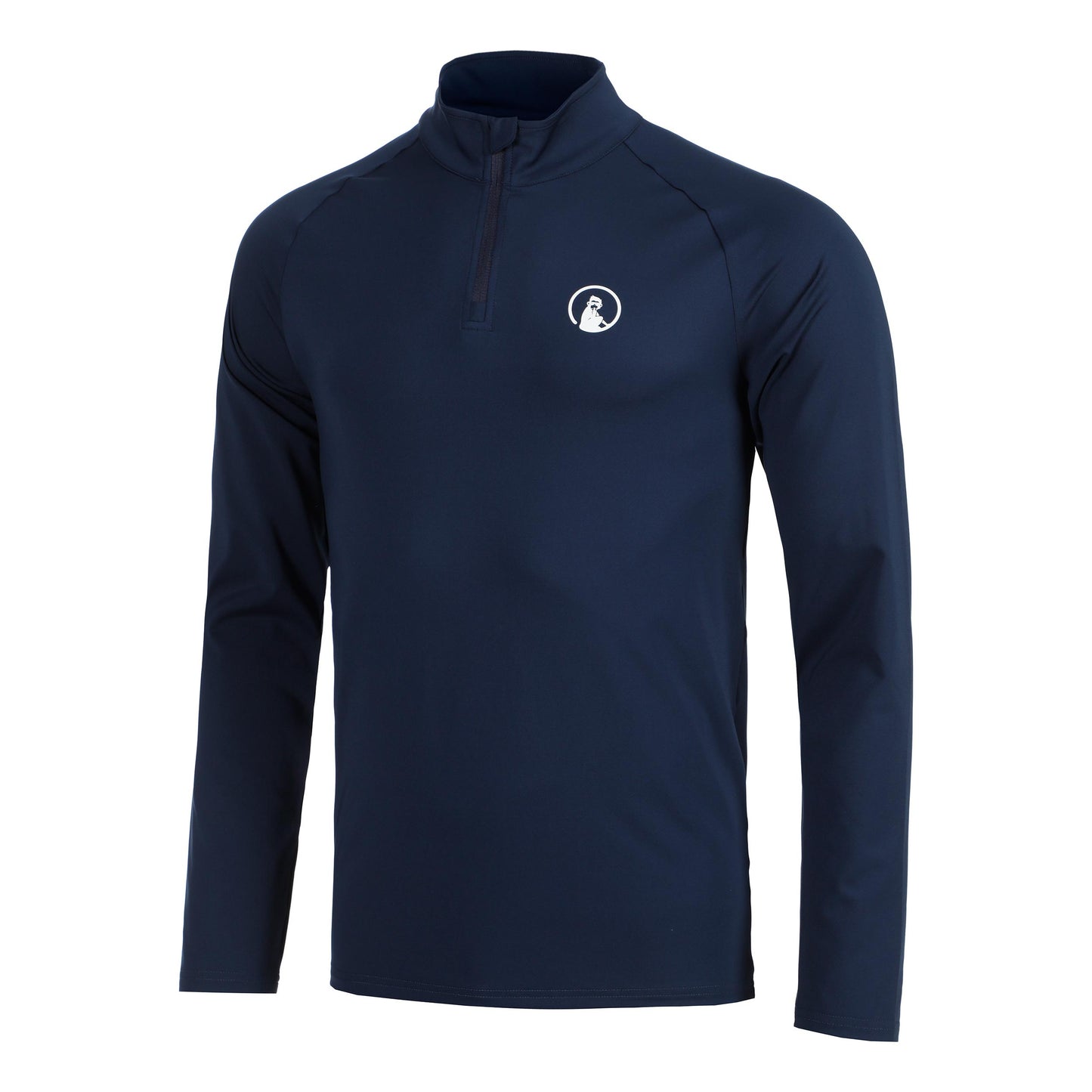 Quiet Please Big Serve 1/4 Zip Shirt, langærmet Herrer-mørkeblå