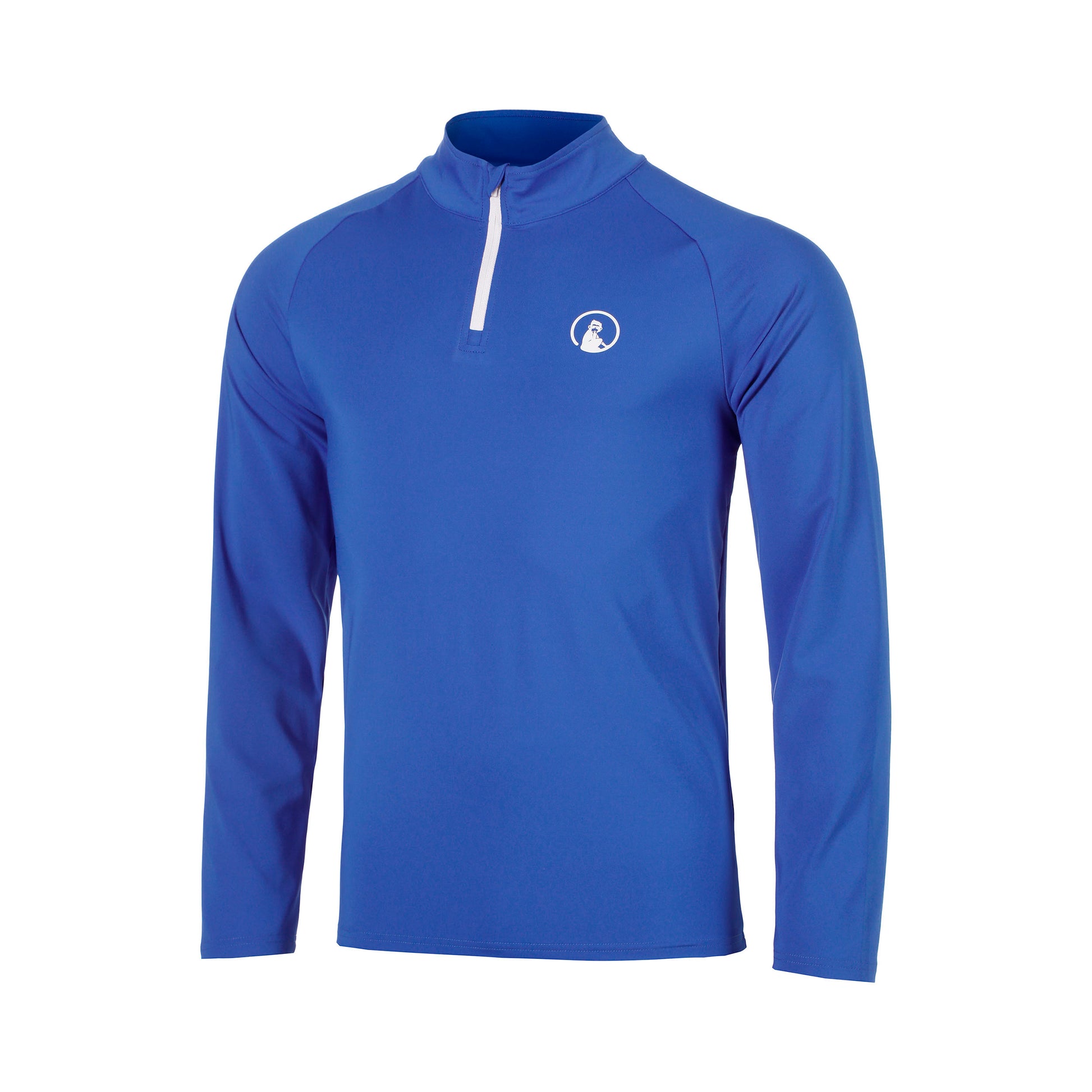 Quiet Please Crushig Serve 1/4 Zip Shirt, langærmet Drenge - blå, hvid